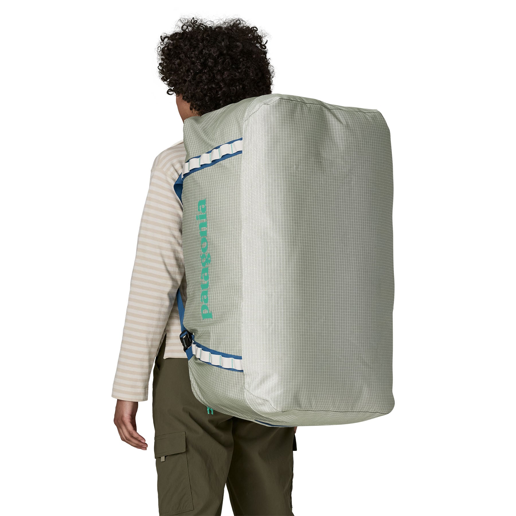 Patagonia Black Hole Duffel 100L in Birch White — lifestyle
