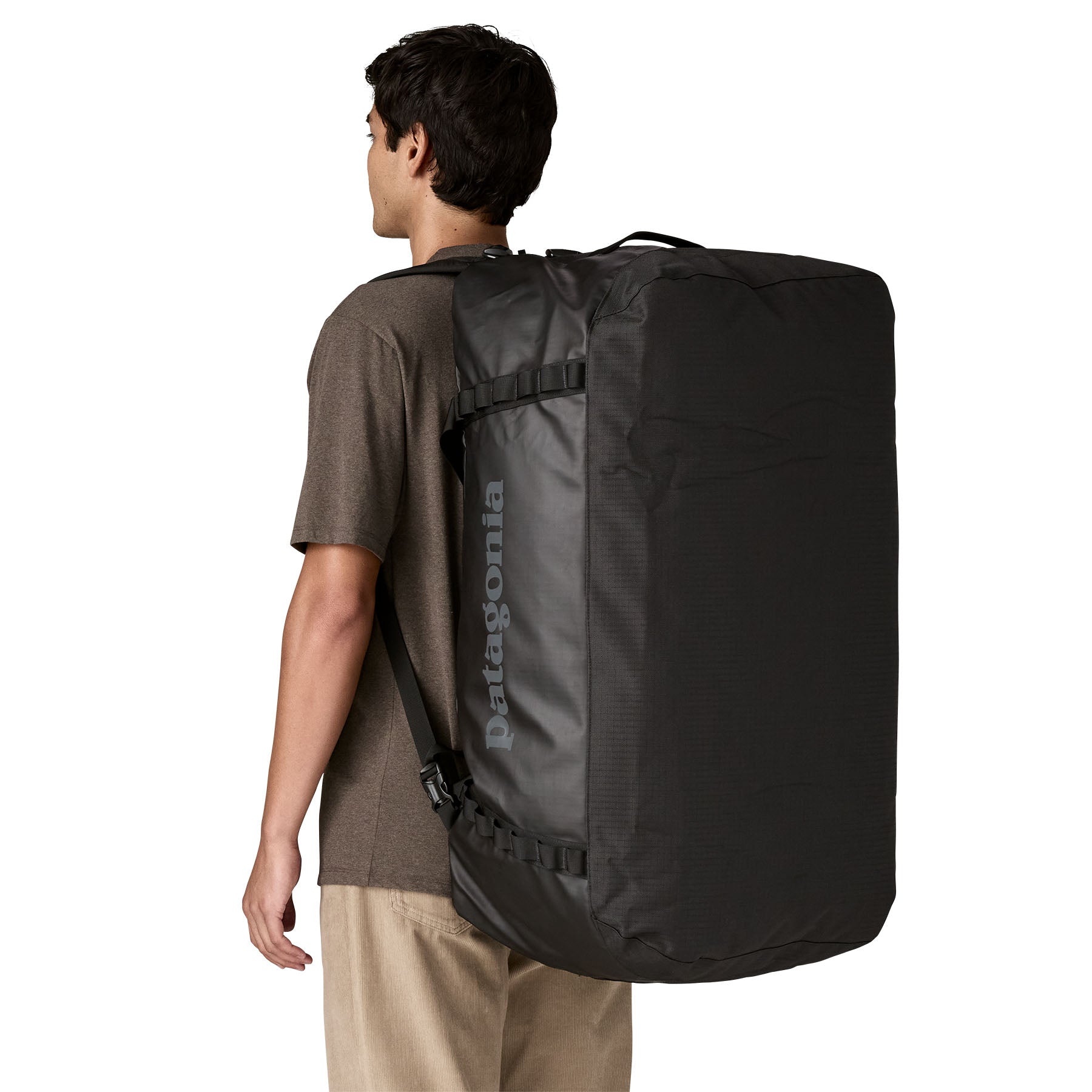 Patagonia Black Hole Duffel 100L in Black — lifestyle