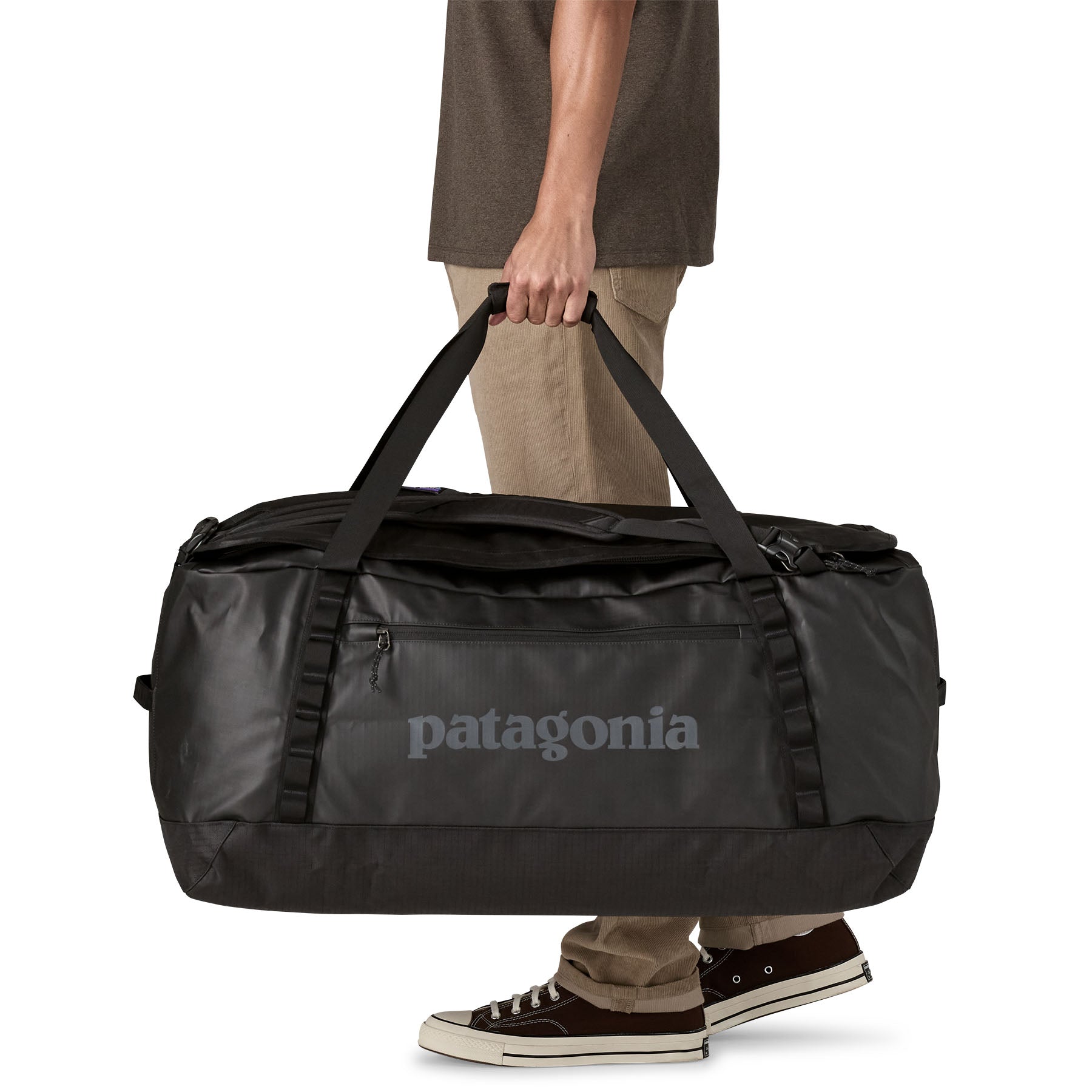 Patagonia Black Hole Duffel 100L in Black — lifestyle 2