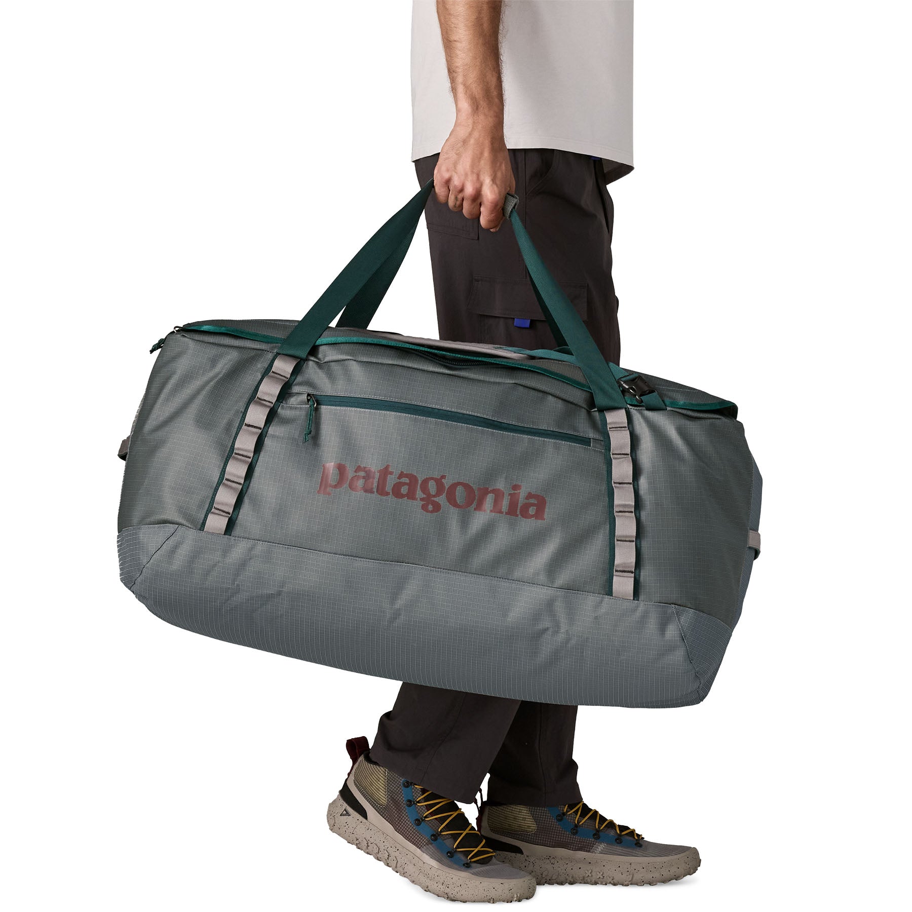 Patagonia Black Hole Duffel 100L in Noble Grey — lifestyle 2