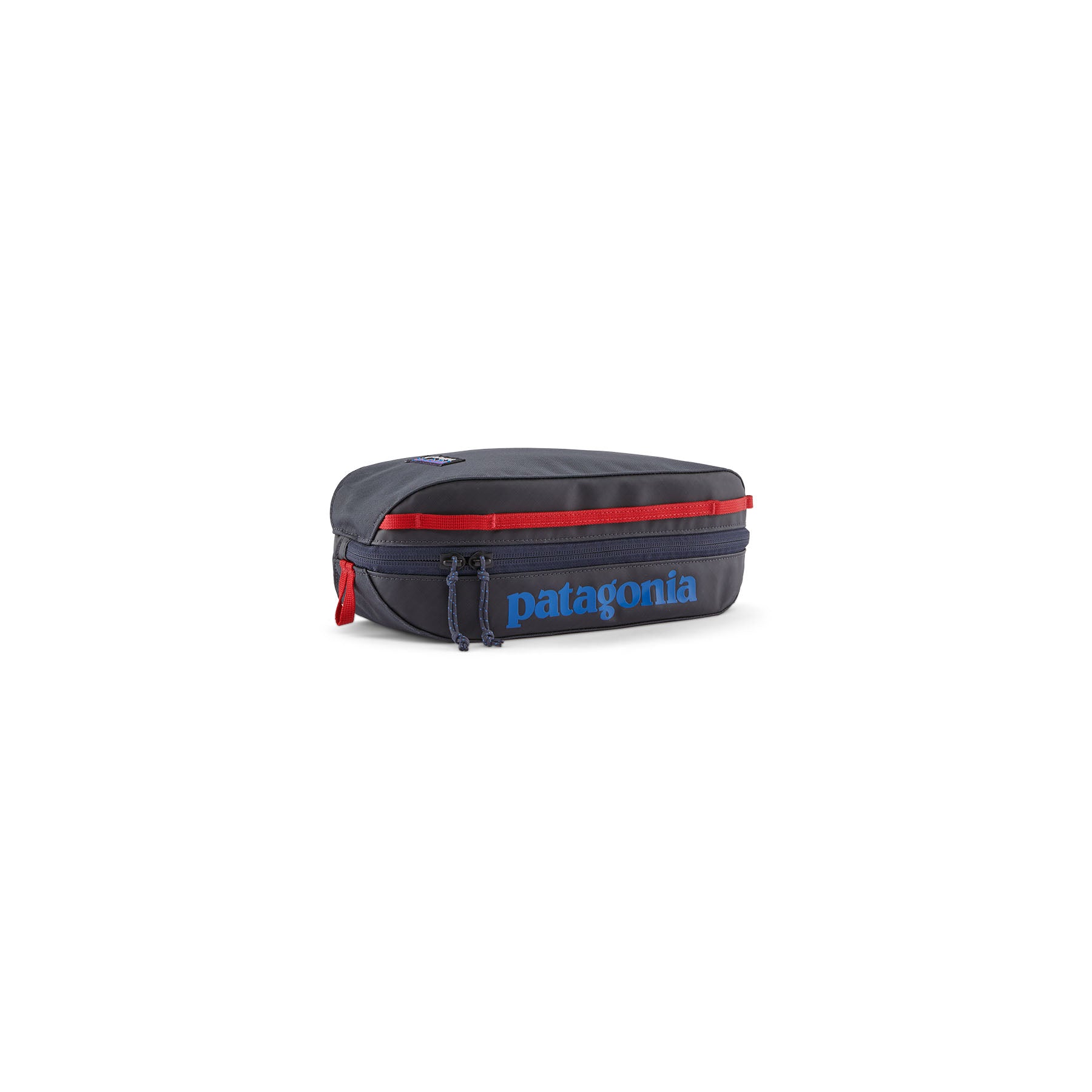 Patagonia Black Hole Cube 3L in Smolder Blue/Amanita Red — front view
