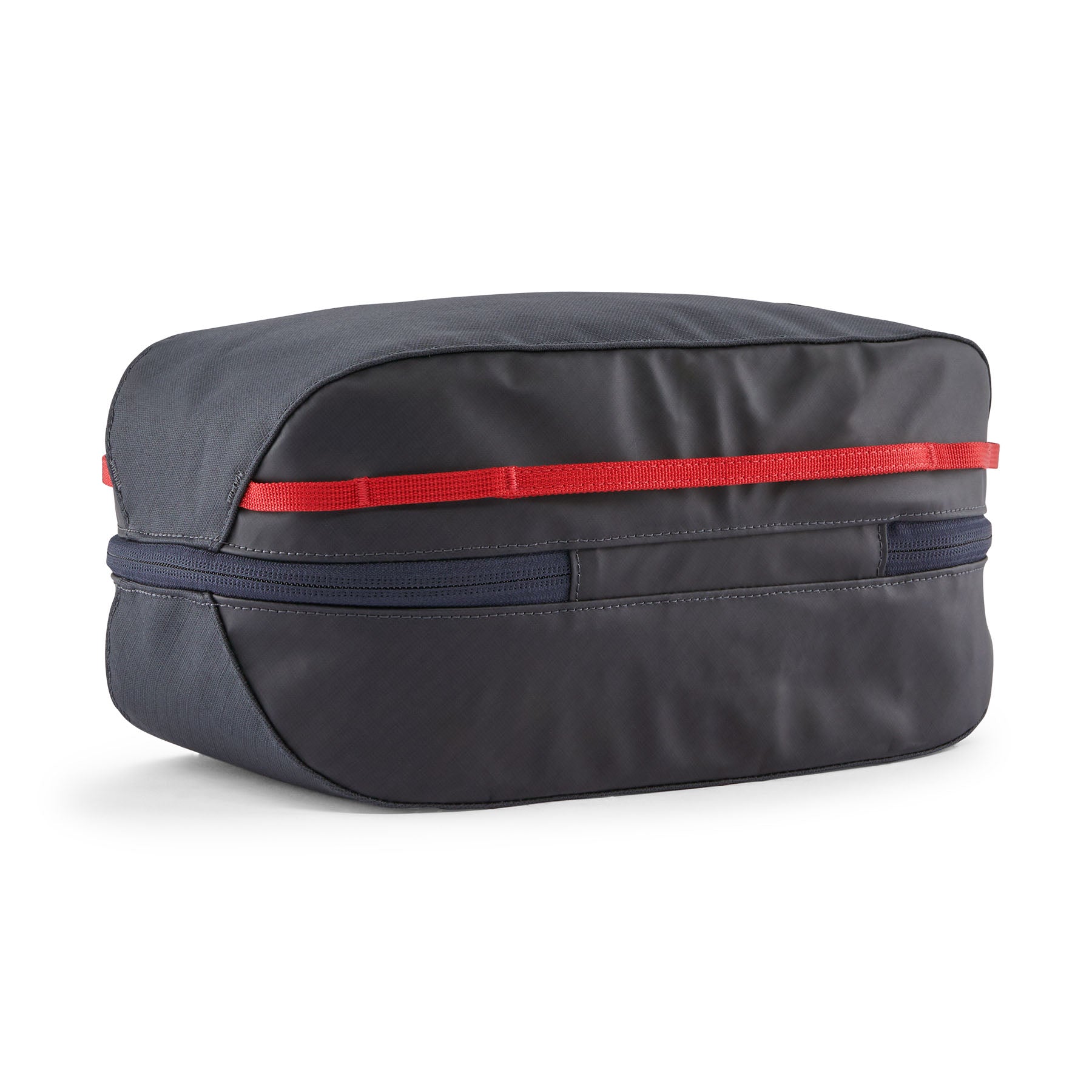 Patagonia Black Hole Cube 6L in Smolder Blue/Amanita Red — back view
