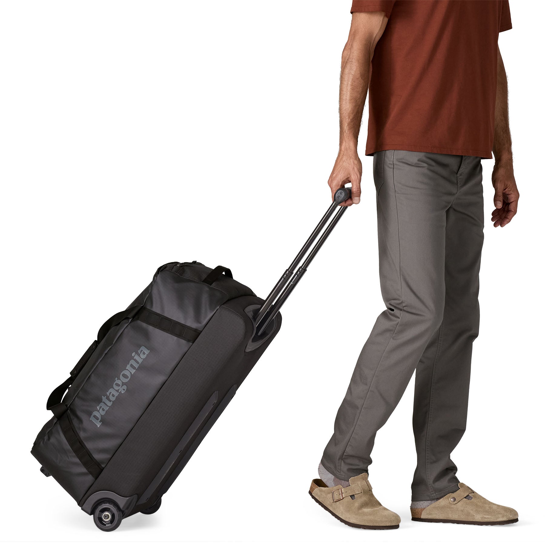 Patagonia Black Hole Wheeled Duffel 70L in Black — lifestyle