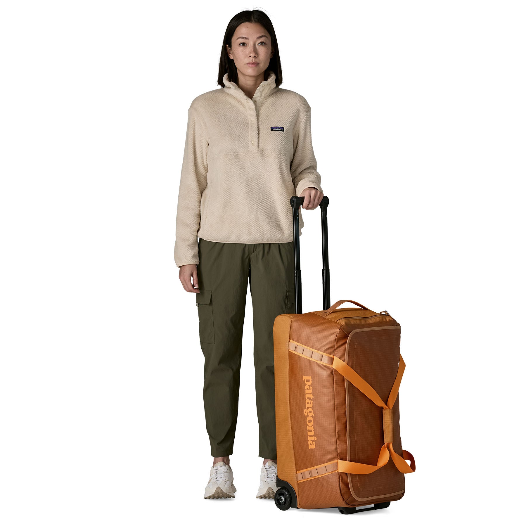 Patagonia Black Hole Wheeled Duffel 70L in Cinnamon Brown — lifestyle 3