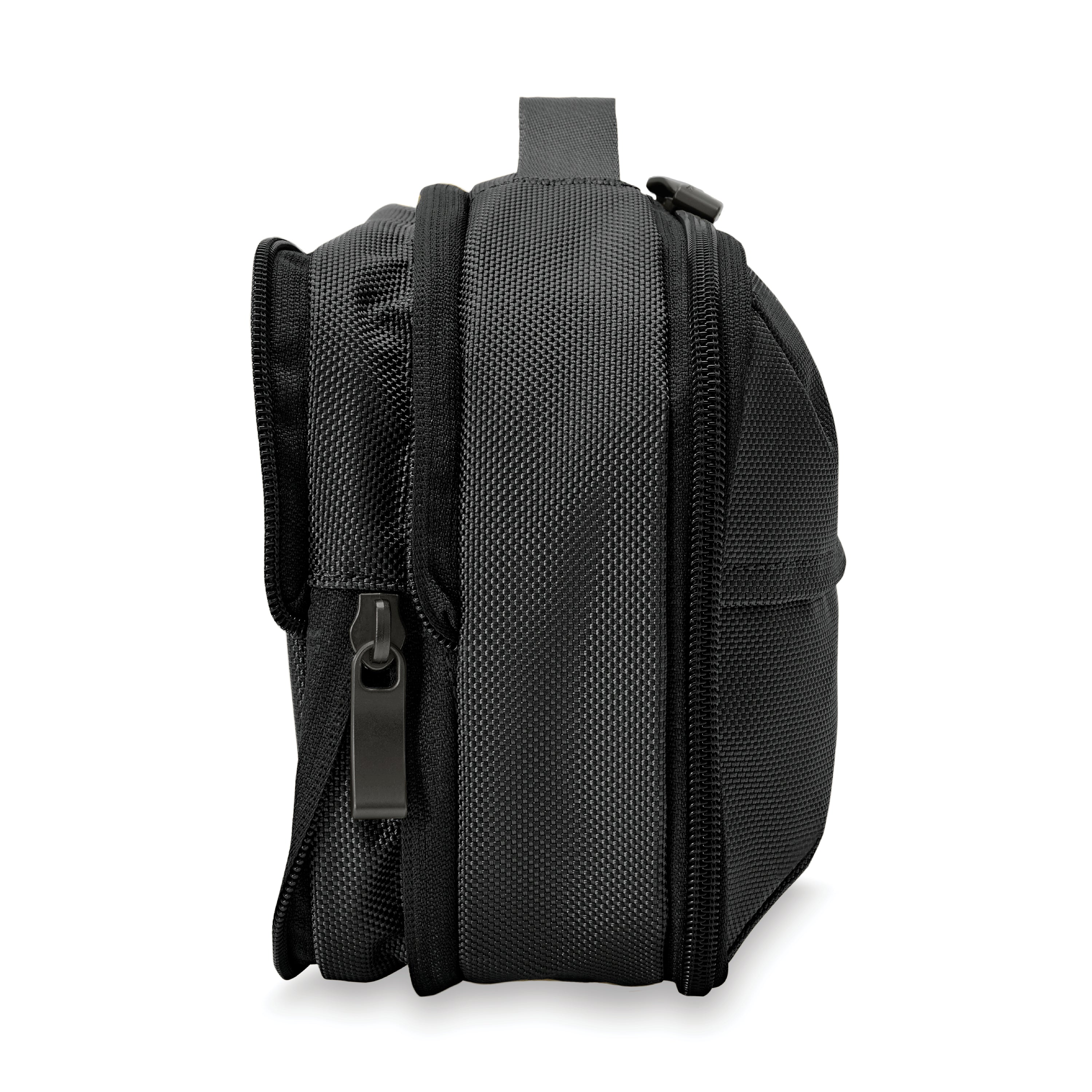 Briggs & Riley Baseline Expandable Essentials Kit in Black — side view # color_Black
