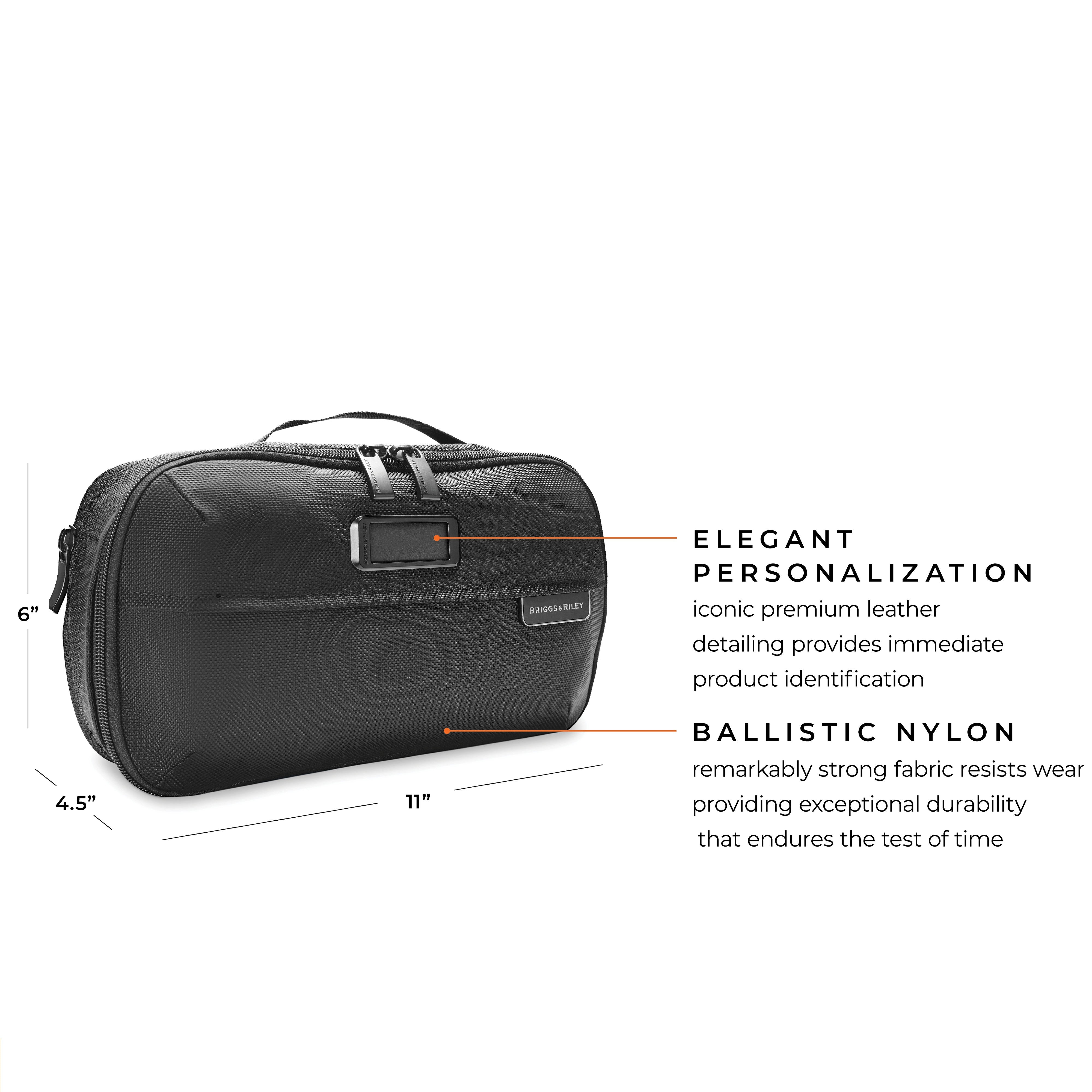 Briggs & Riley Baseline Expandable Essentials Kit in Black — detail view # color_Black