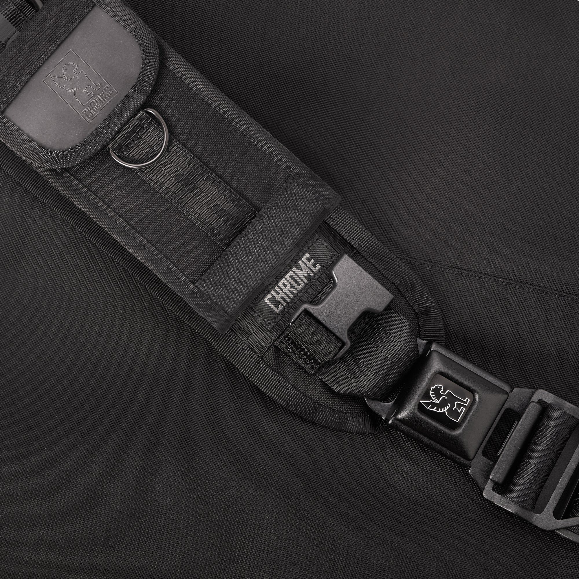 Chrome Industries Large Phone Pouch in Black — interior view