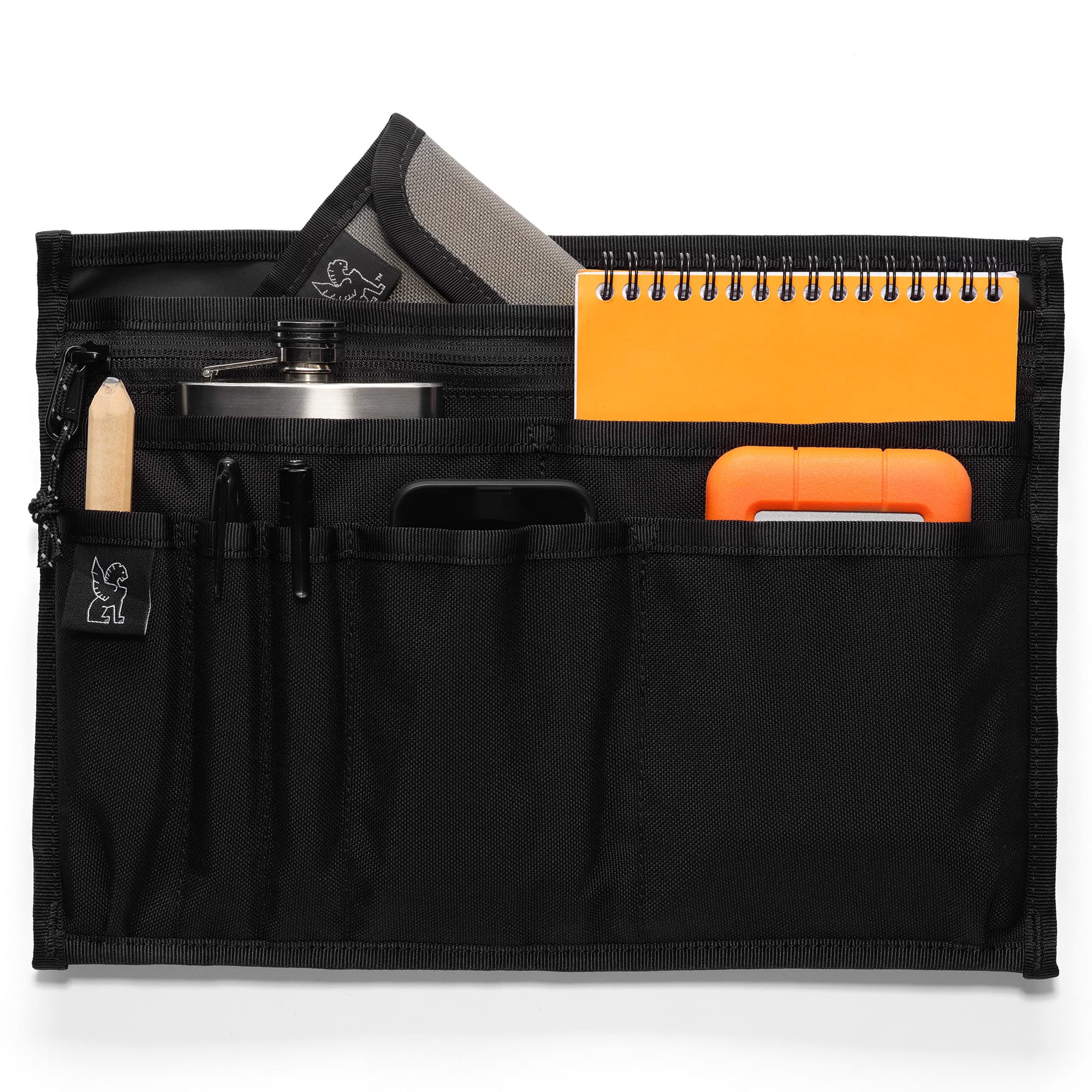 Chrome Industries Messenger Bag Organizer 2.0 in Black — back view
