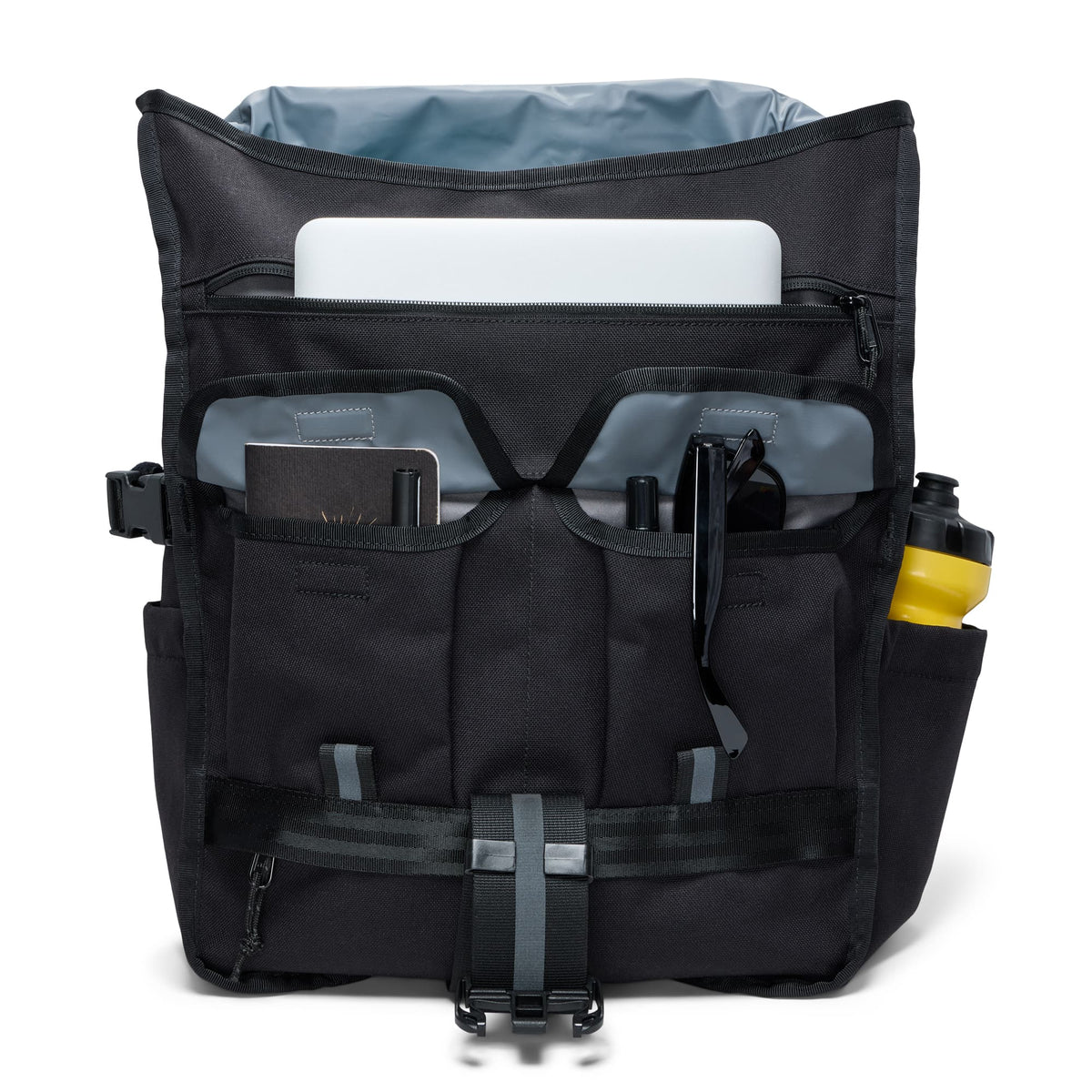 Chrome Industries Warsaw Pack 30L in Black — interior view
