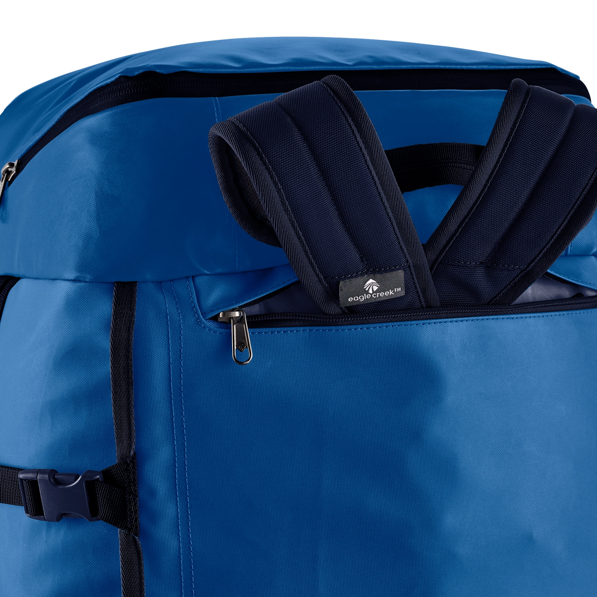 Eagle Creek Cargo Hauler Duffel 40L in Aizome Blue — detail view