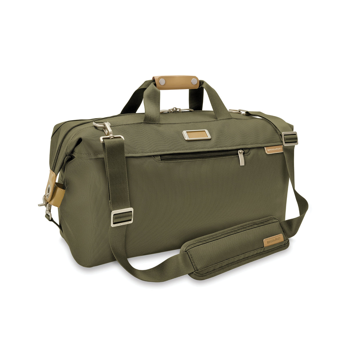 Briggs & Riley Baseline Weekender Duffle in Olive — front view