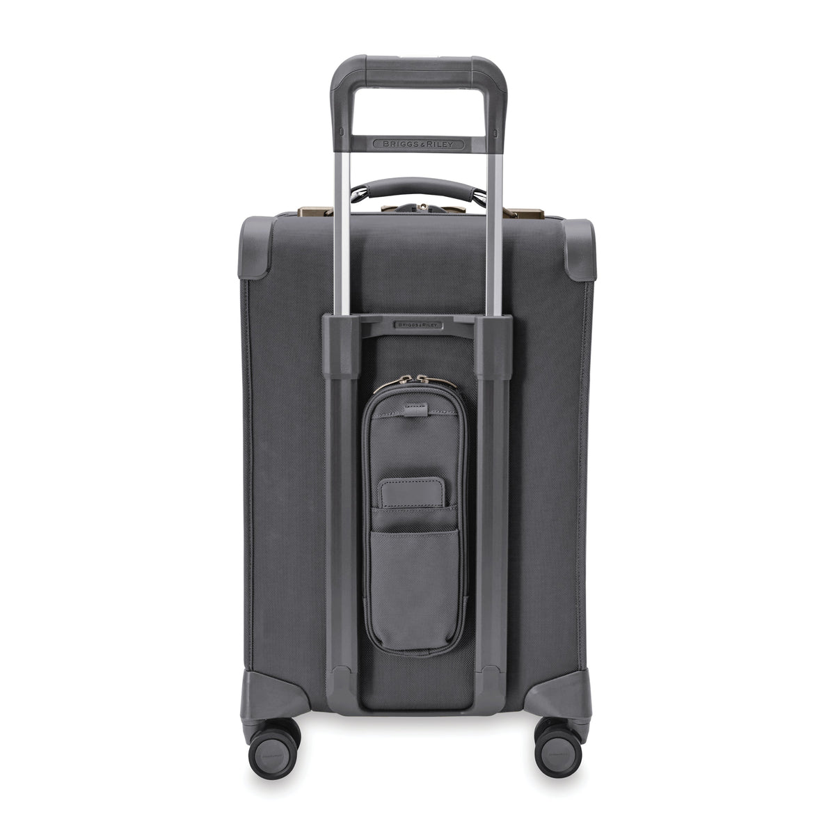 Briggs & Riley Baseline Essential 22" Carry-On Expandable Spinner in Steel Gray — back view