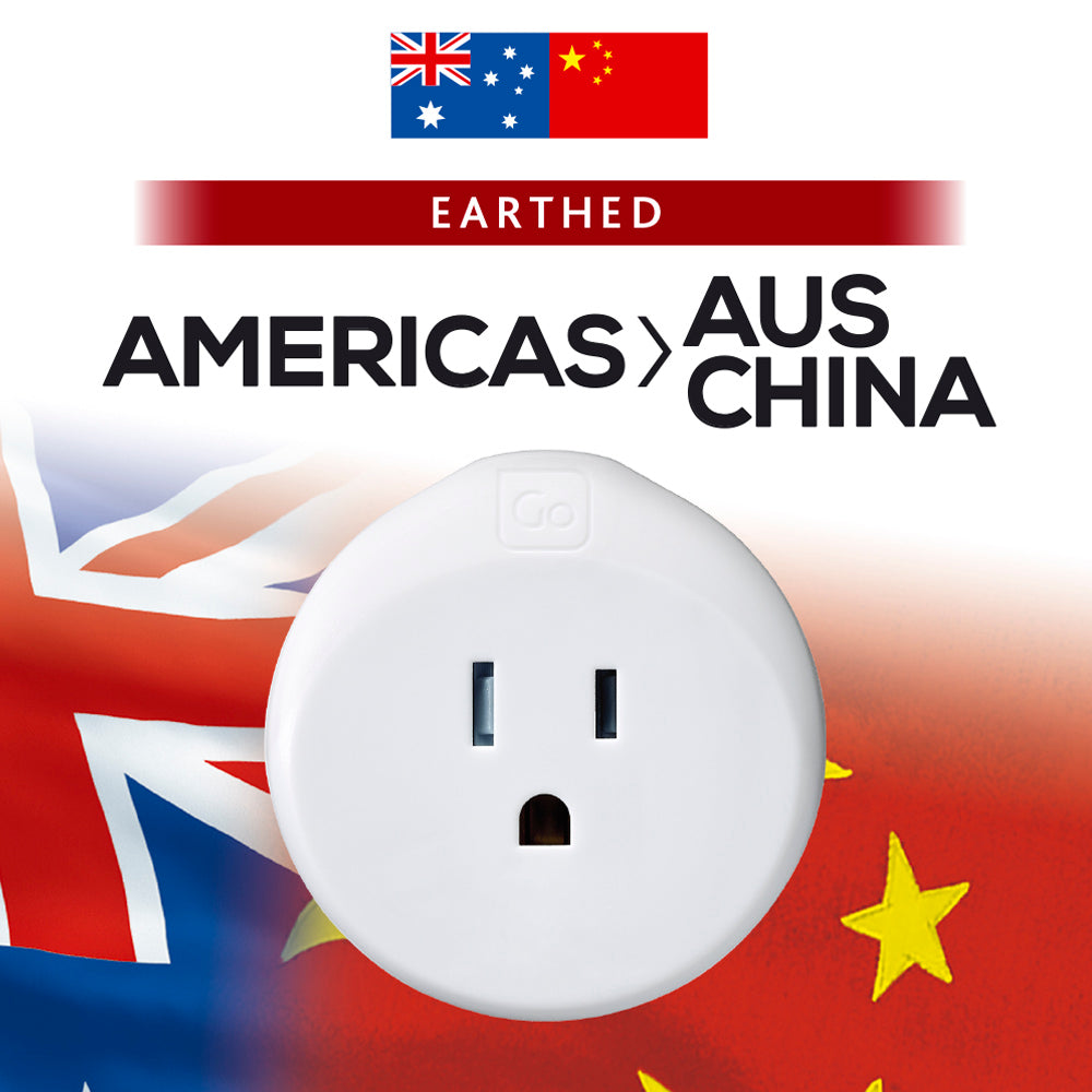 Go Travel USA to Australia and China Adaptor – front view