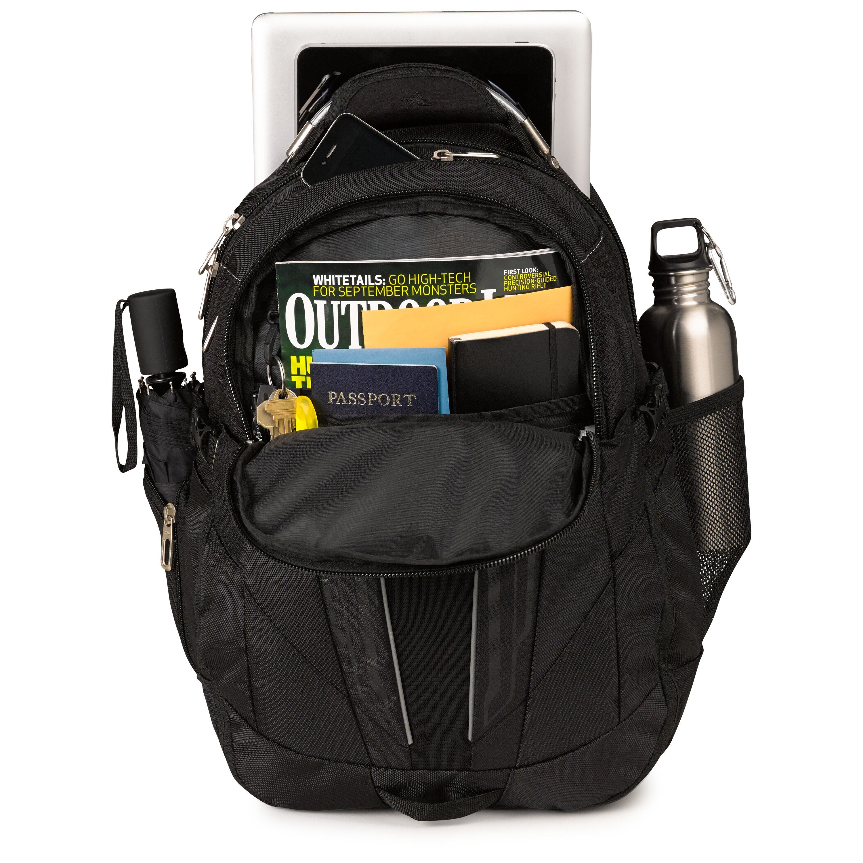 High Sierra XBT Daypack in Black — interior view