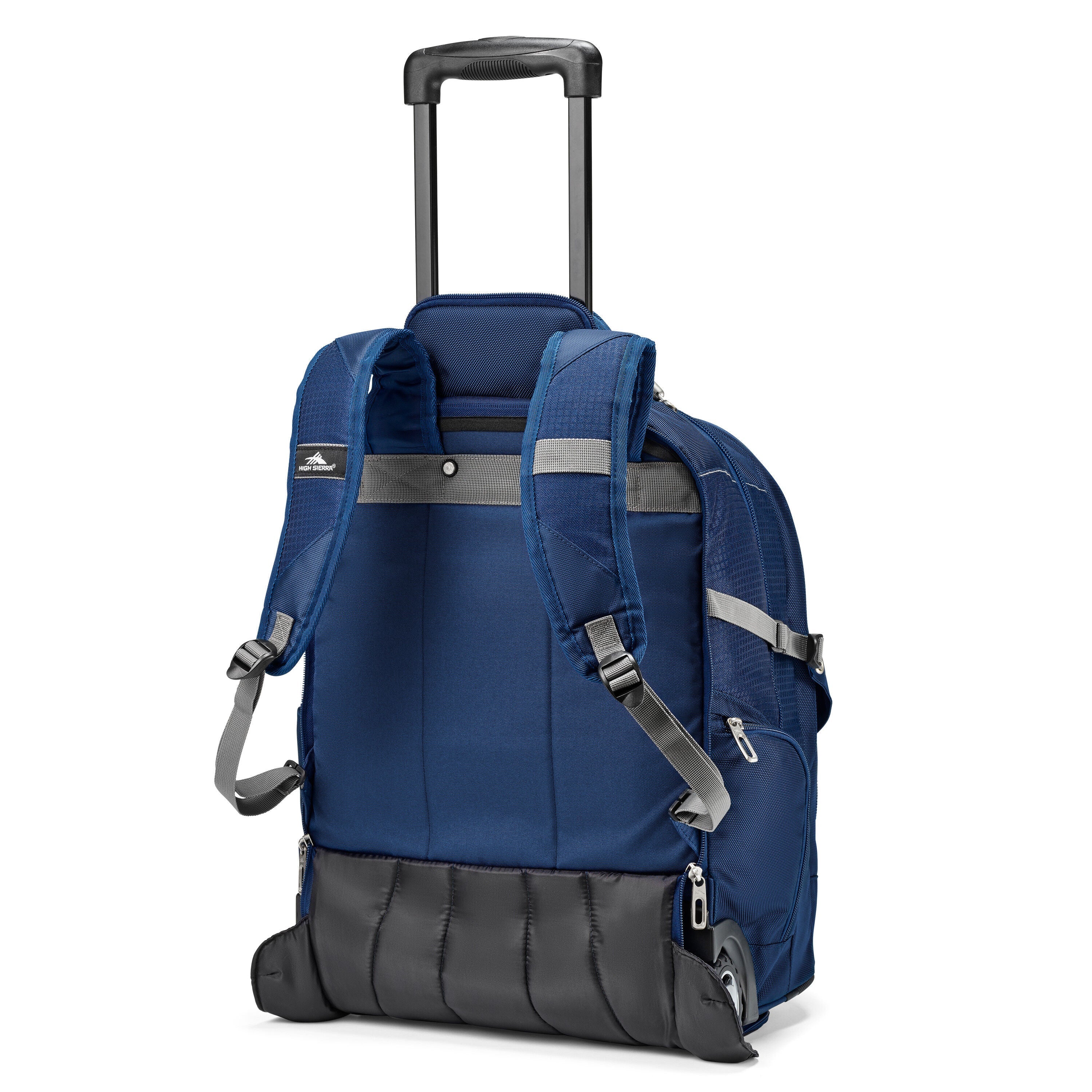 High Sierra XBT Wheeled Backpack in True Navy Charc — back view