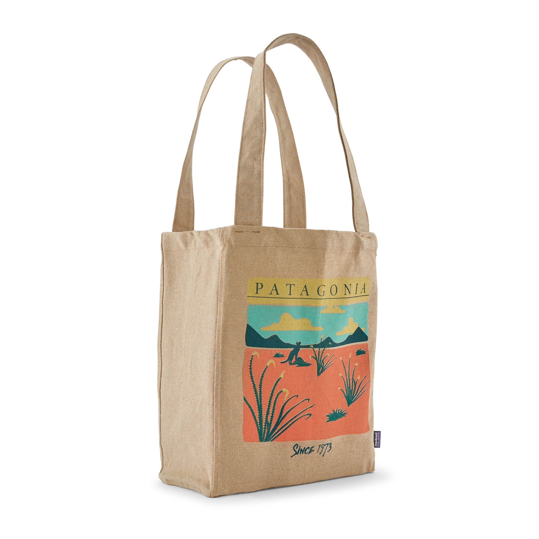 Patagonia Recycled Market Tote in Desert Glow: Classic Tan — front view