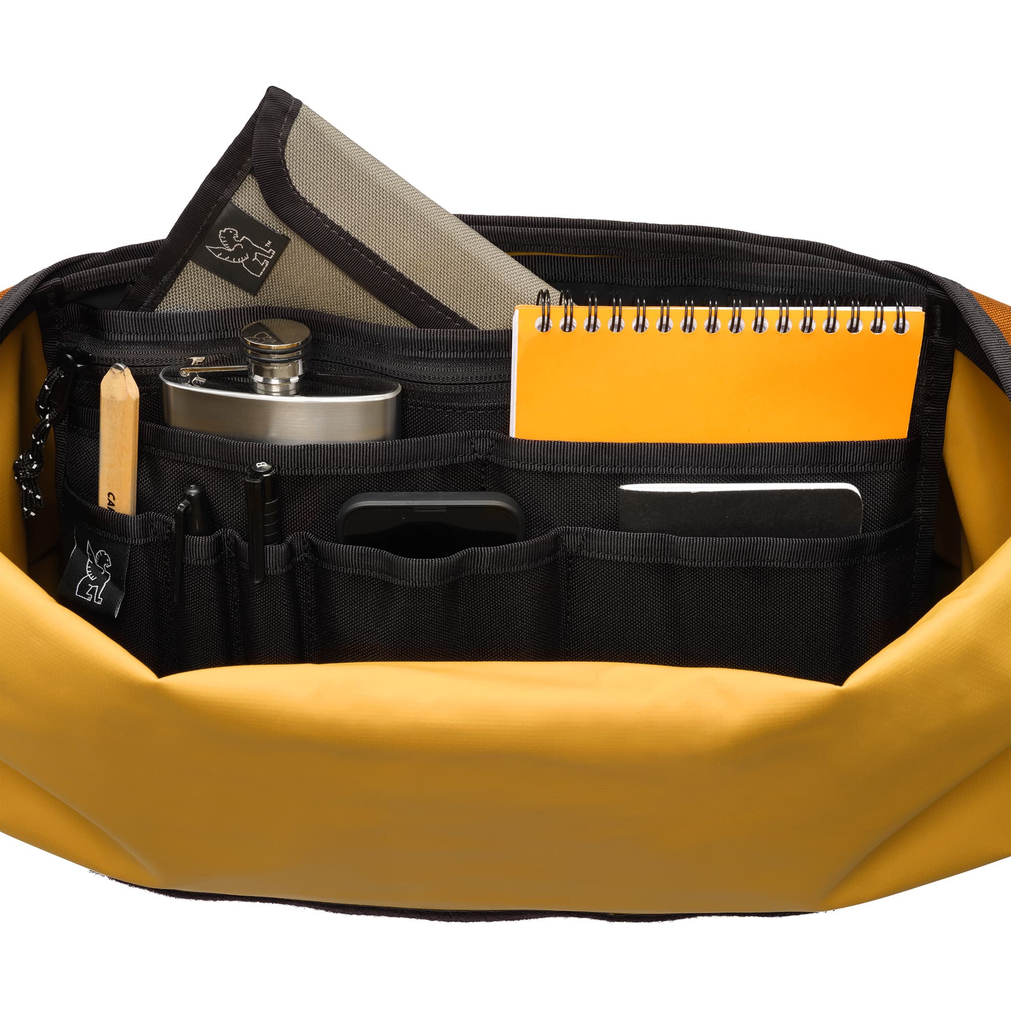Chrome Industries Messenger Bag Organizer 2.0 in Black — angle view 2
