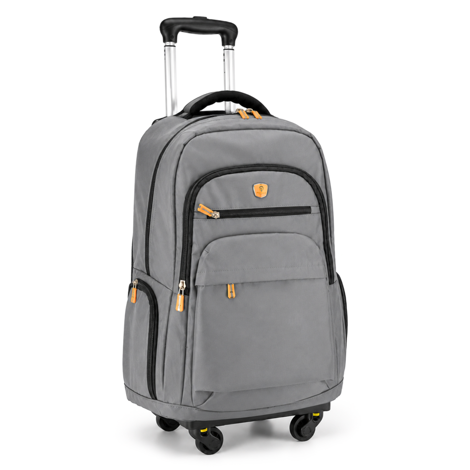 Power In Eavas 1921 4-Wheeled Backpack in Grey — angle view 2