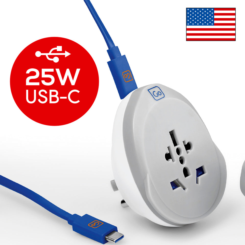 Go Travel World USA USB-C Adaptor 25W – USB-C port