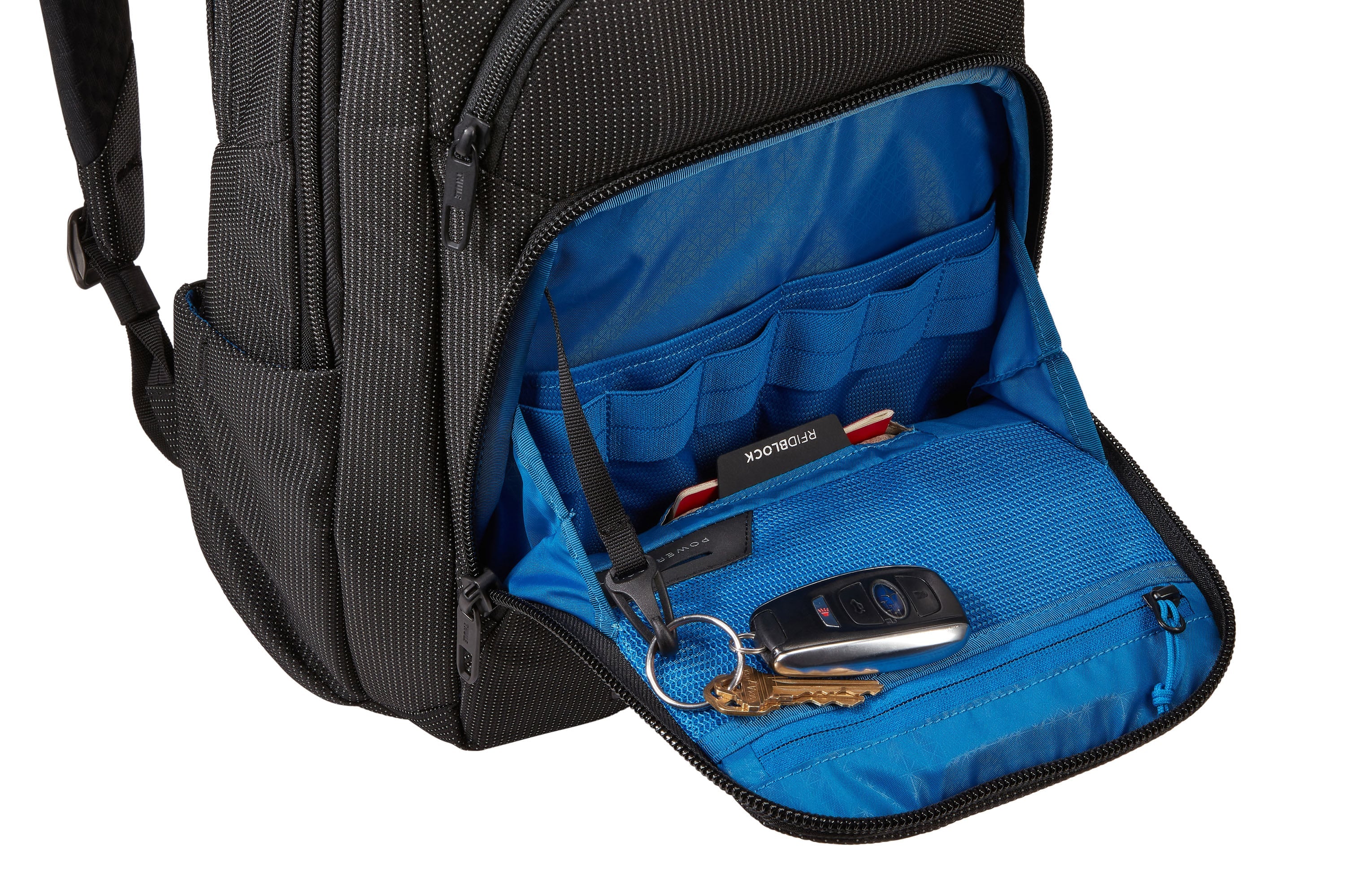 Thule Crossover 2 Backpack 20L in Black — interior view 3 # color_Black