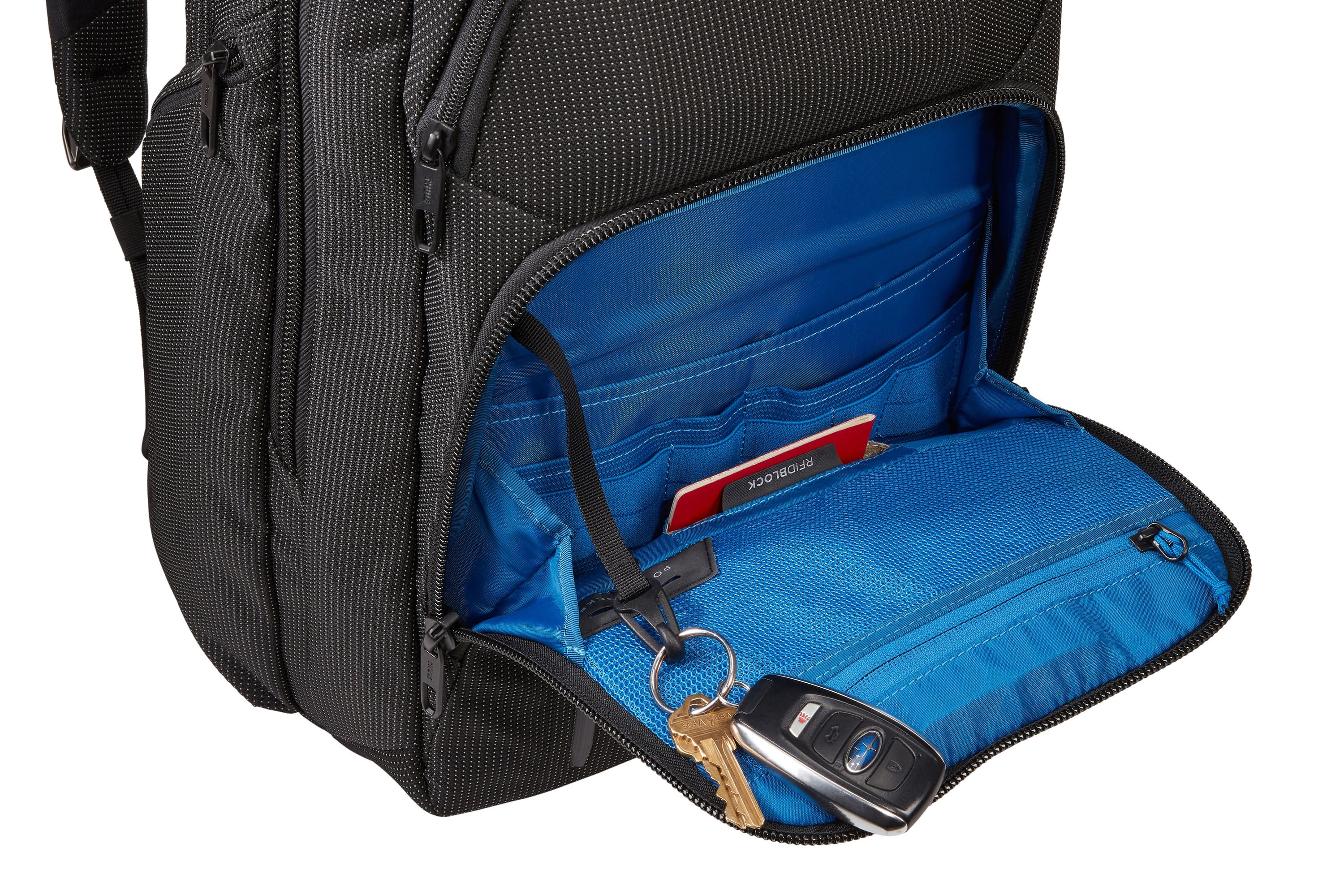 Thule Crossover 2 Backpack 30L in Black — interior view 3 # color_Black
