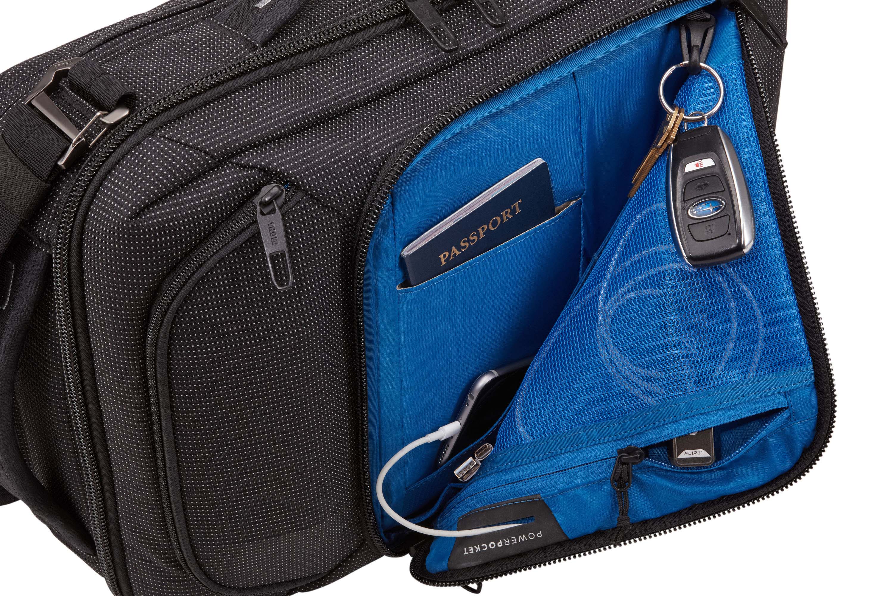 Thule Crossover 2 Convertible Laptop Bag 15.6" in Black — detail view 3 # color_Black