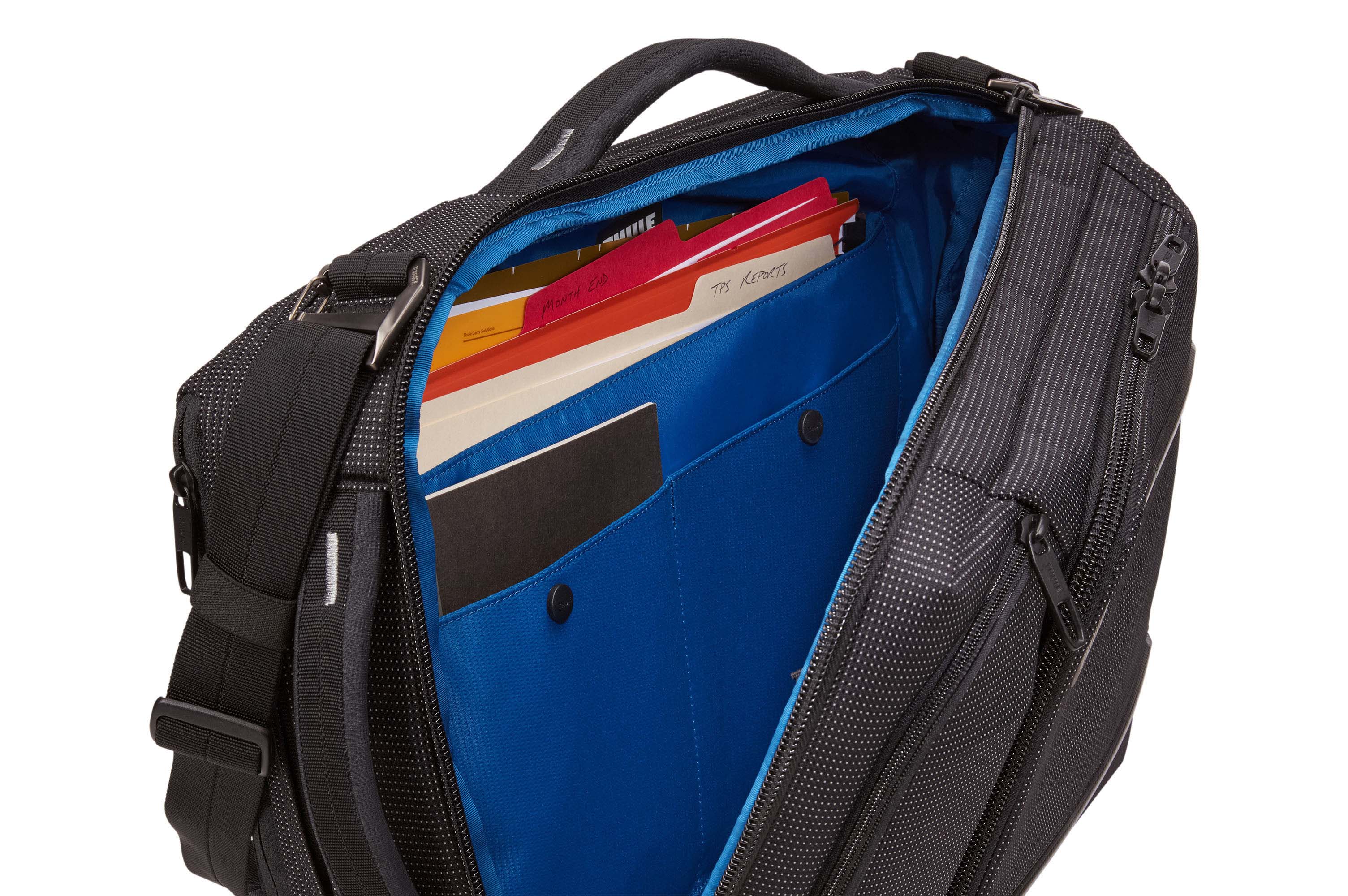 Thule Crossover 2 Convertible Laptop Bag 15.6" in Black — interior view 2 # color_Black