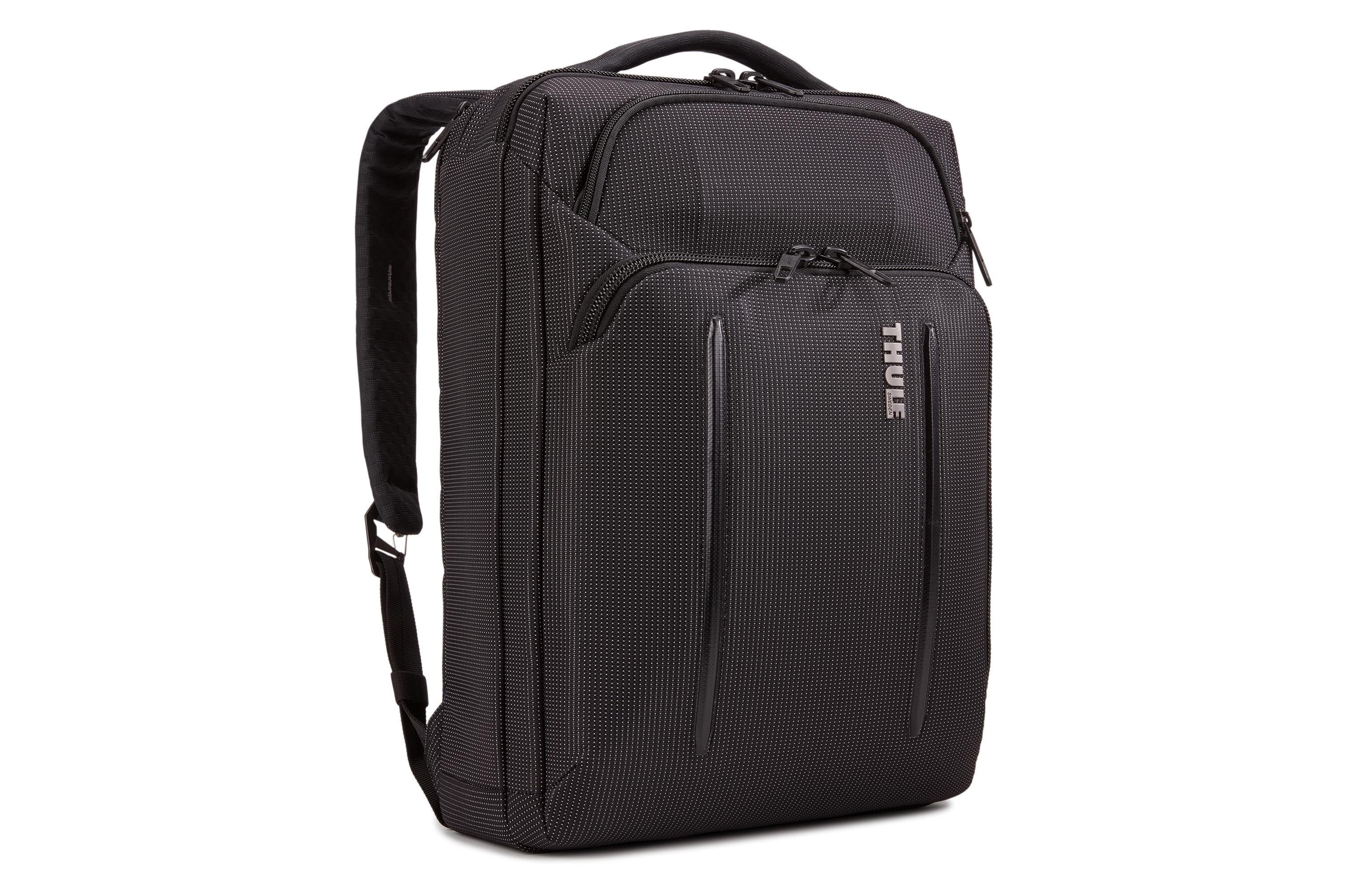 Thule Crossover 2 Convertible Laptop Bag 15.6" in Black — angle view 3 # color_Black