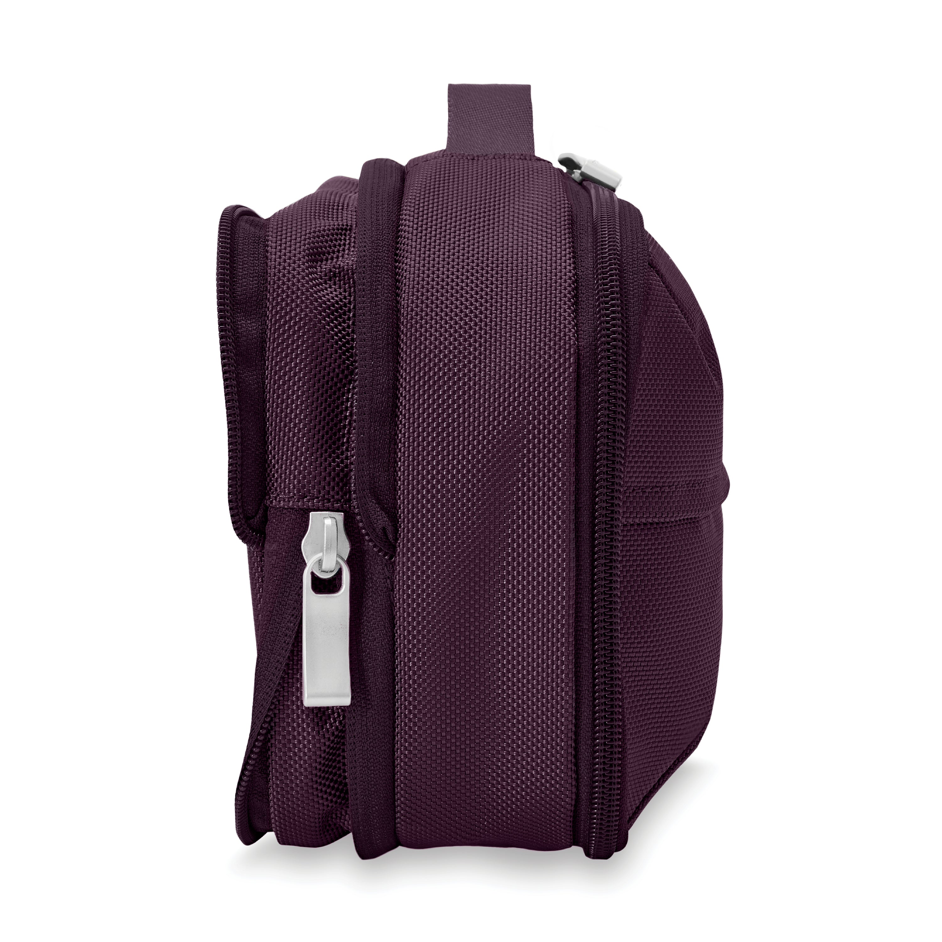 Briggs & Riley Baseline Expandable Essentials Kit in Plum — side view # color_Plum
