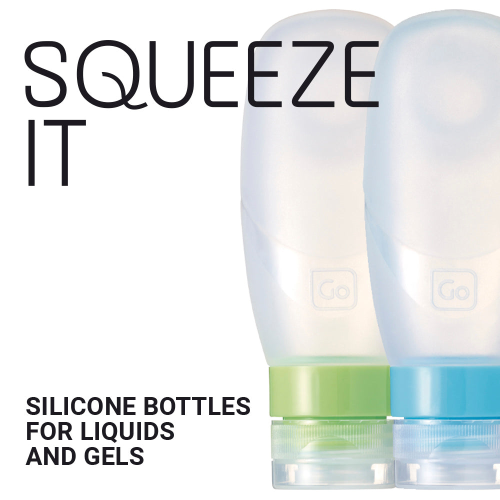 Go Travel Squeezy Bottles in Clear — front view