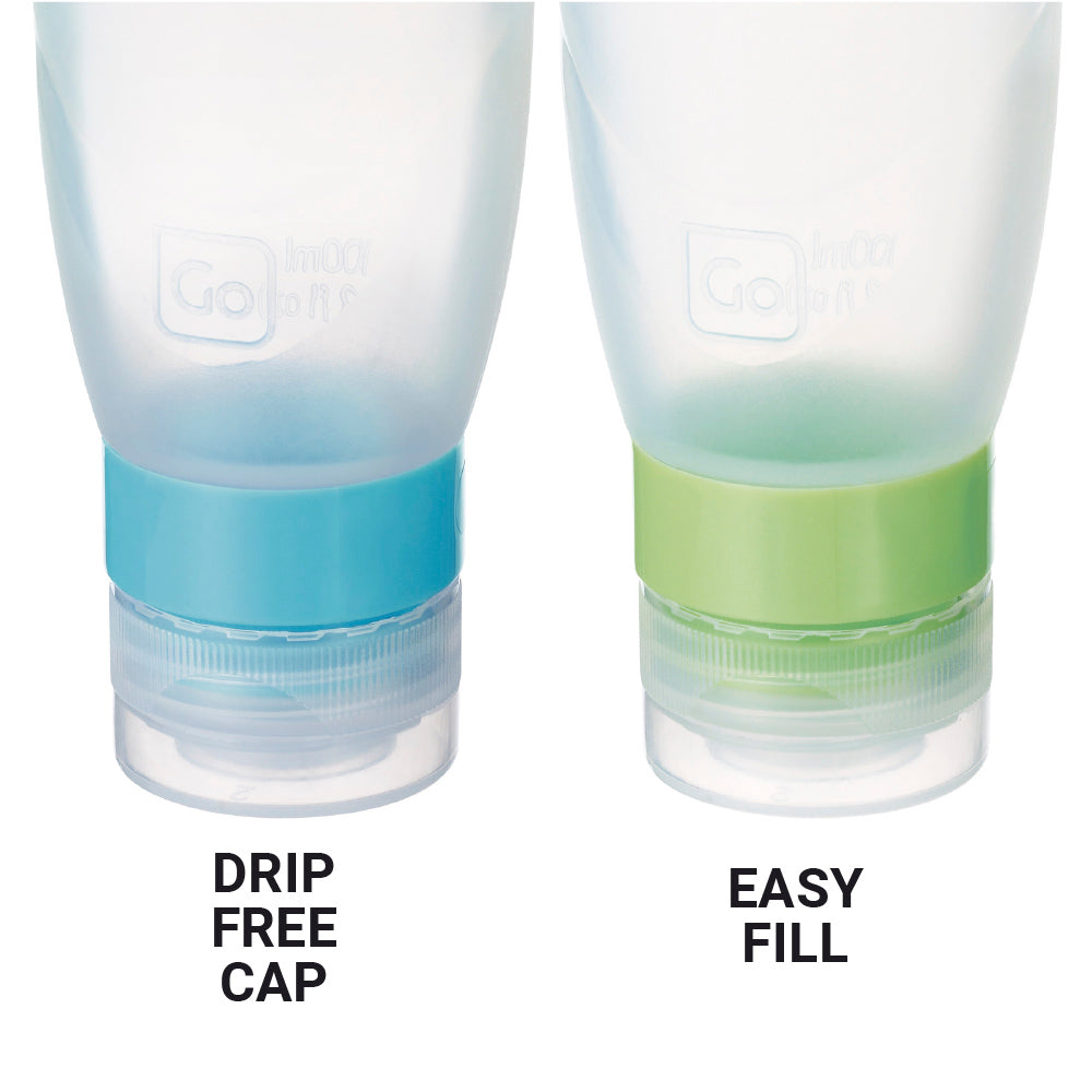 Go Travel Squeezy Bottles in Clear — angle view 2