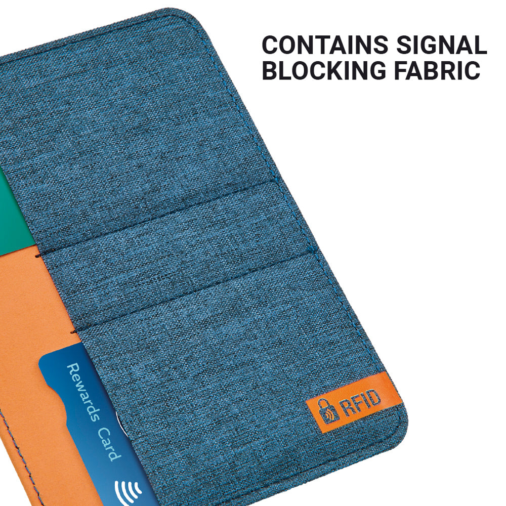 Go Travel Passport Slip RFID – blue, passport inserted