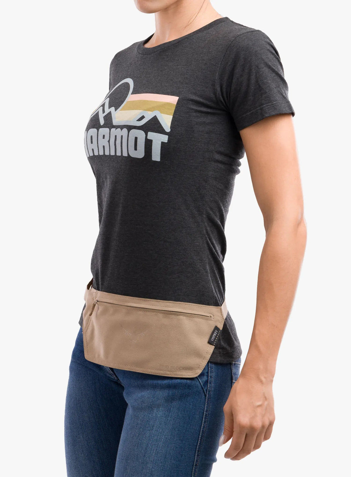 Osprey Stealth Wallet RFID protection in Desert Tan — lifestyle