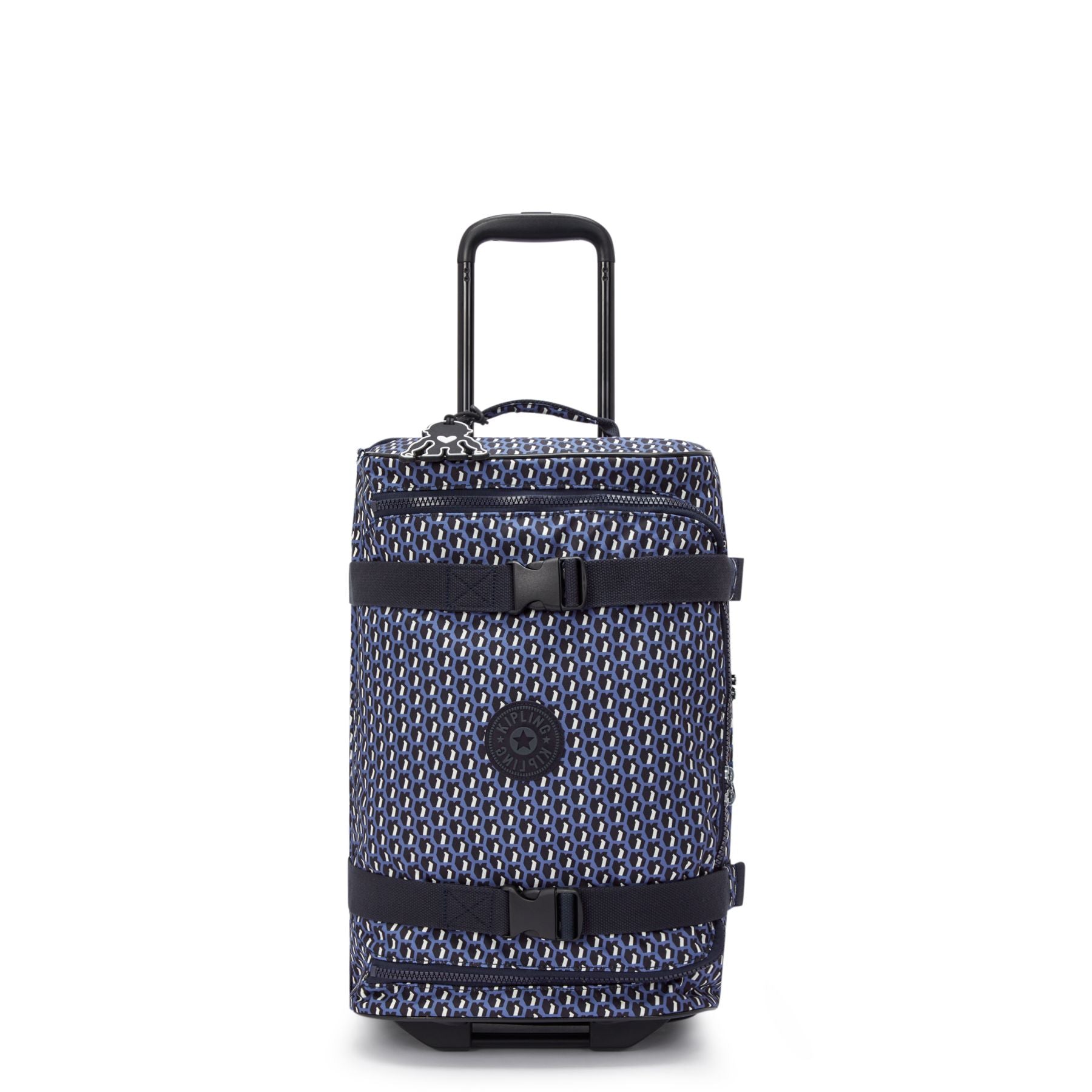 Kipling Aviana Small Rolling Carry-On Luggage in 3d K Blue — front view # color_3d K Blue