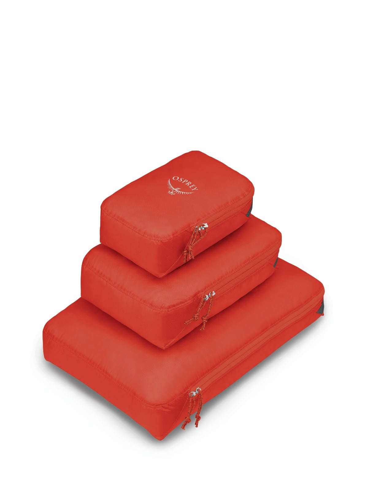 Osprey Ultralight Packing Cube Set in Mars Orange — front view # color_Mars Orange