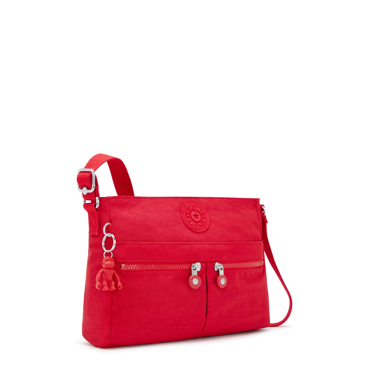 Kipling New Angie Crossbody Bag in Red Rouge — angle view 2