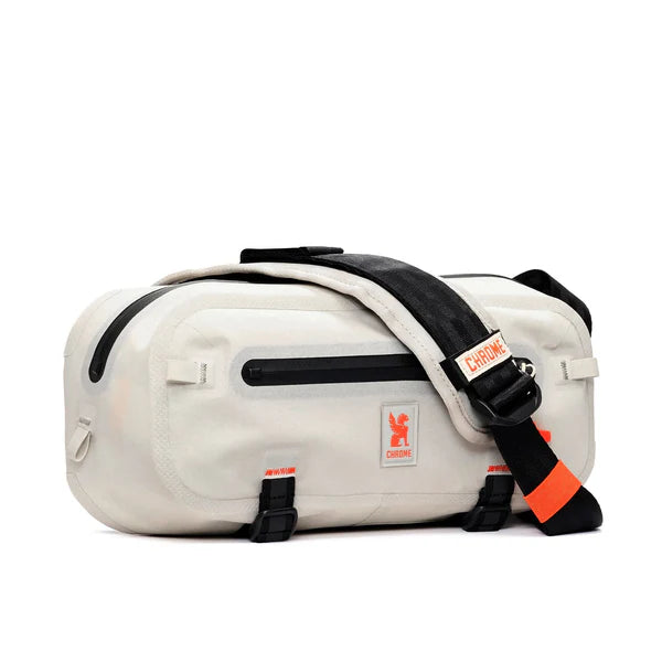 Chrome Industries Mini Kadet WP 5L sling bag – natural tan colorway, front view