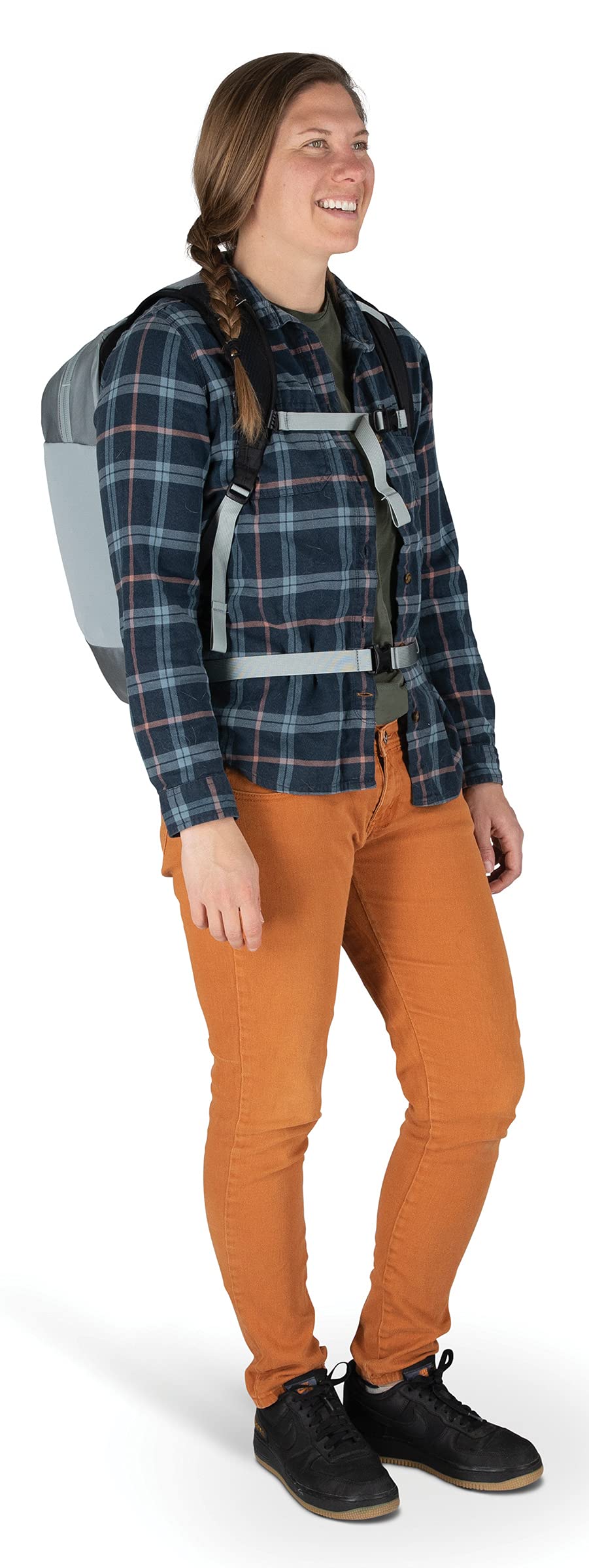 Osprey Transporter Panel Loader Backpack 20L in Smoke Grey — lifestyle 2