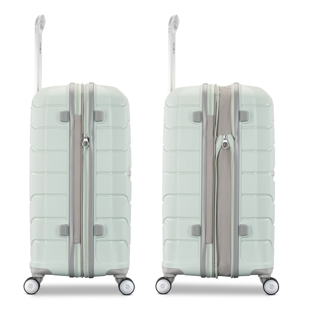 Samsonite Freeform 24" Spinner in Sage — side view