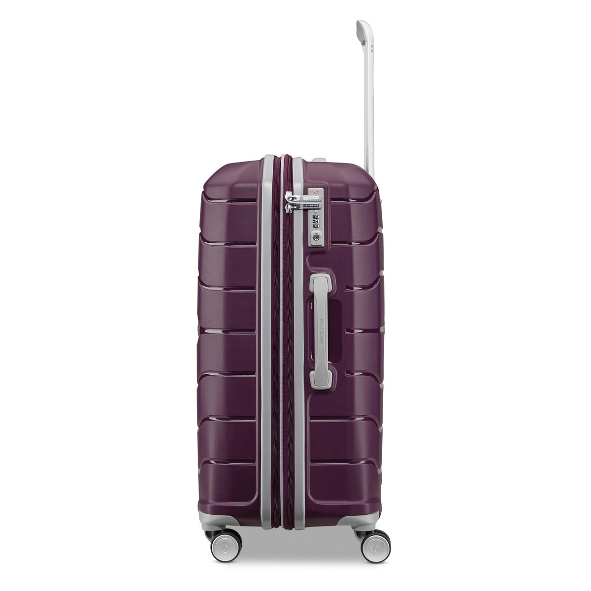 Samsonite Freeform 24" Spinner in Amethyst Purple — side view
