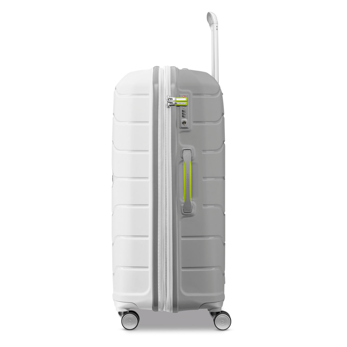 Samsonite Freeform 28" Spinner in White/Grey — side view