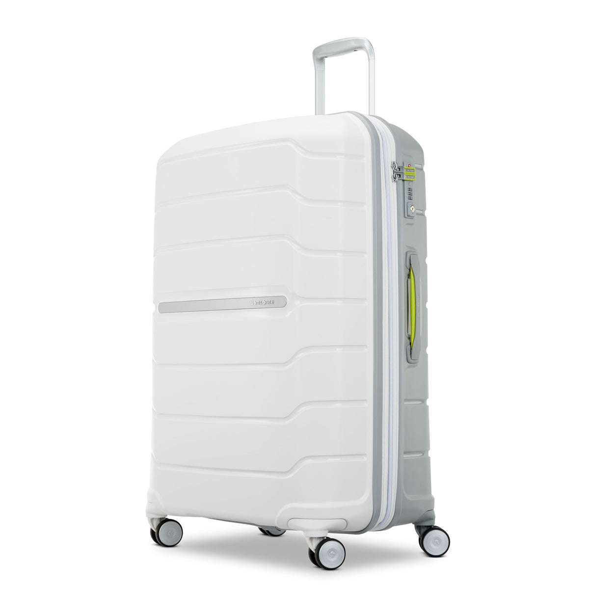 Samsonite Freeform 28" Spinner in White/Grey — front view # color_White/Grey