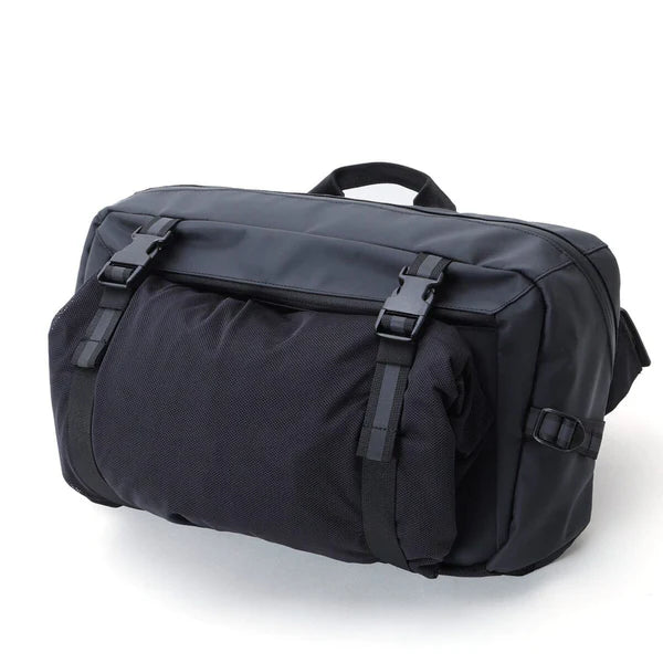 Chrome Industries Kadet Max 15L sling bag – graphic print colorway, three-quarter view