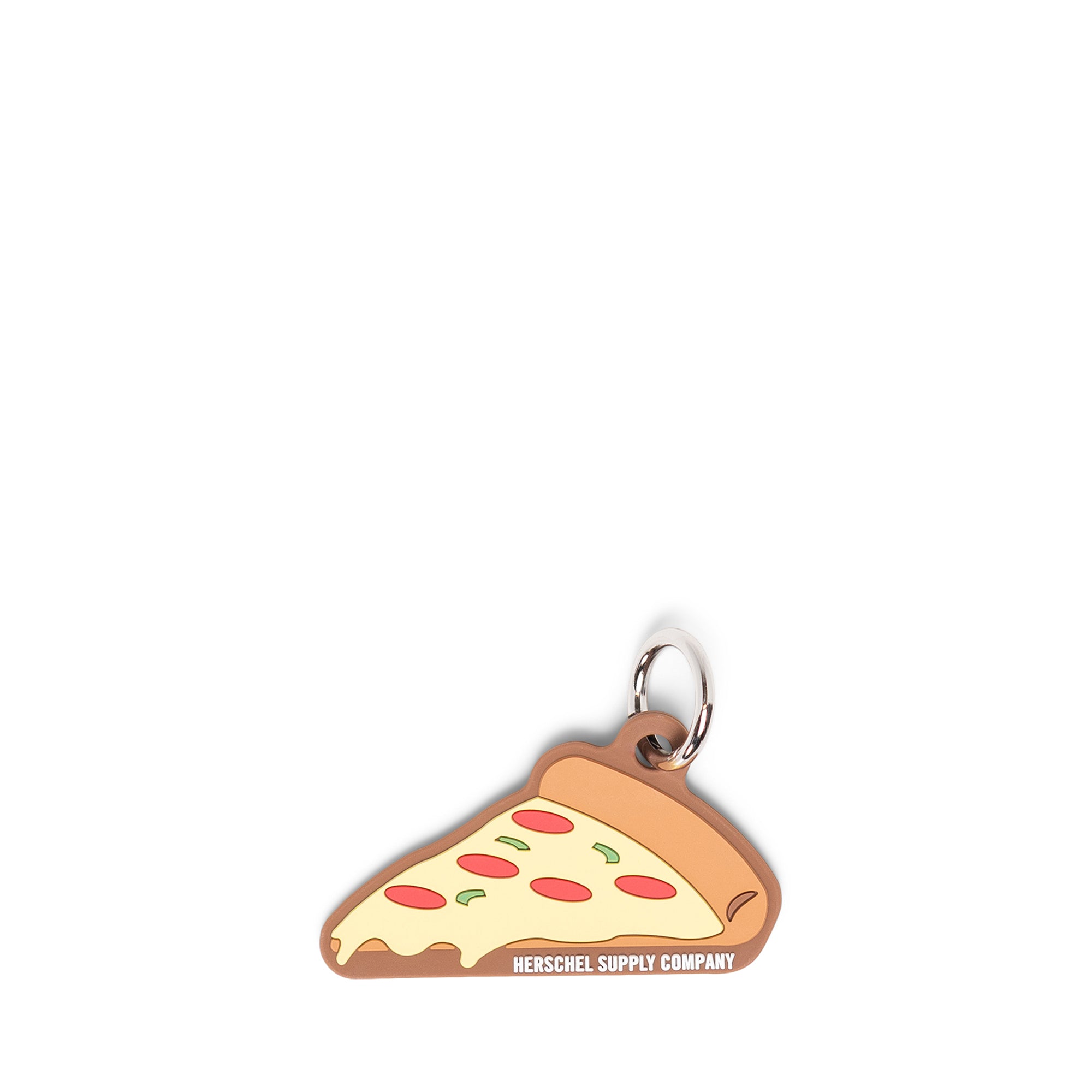 Herschel Pizza Bag Charm in Pepperoni — front view
