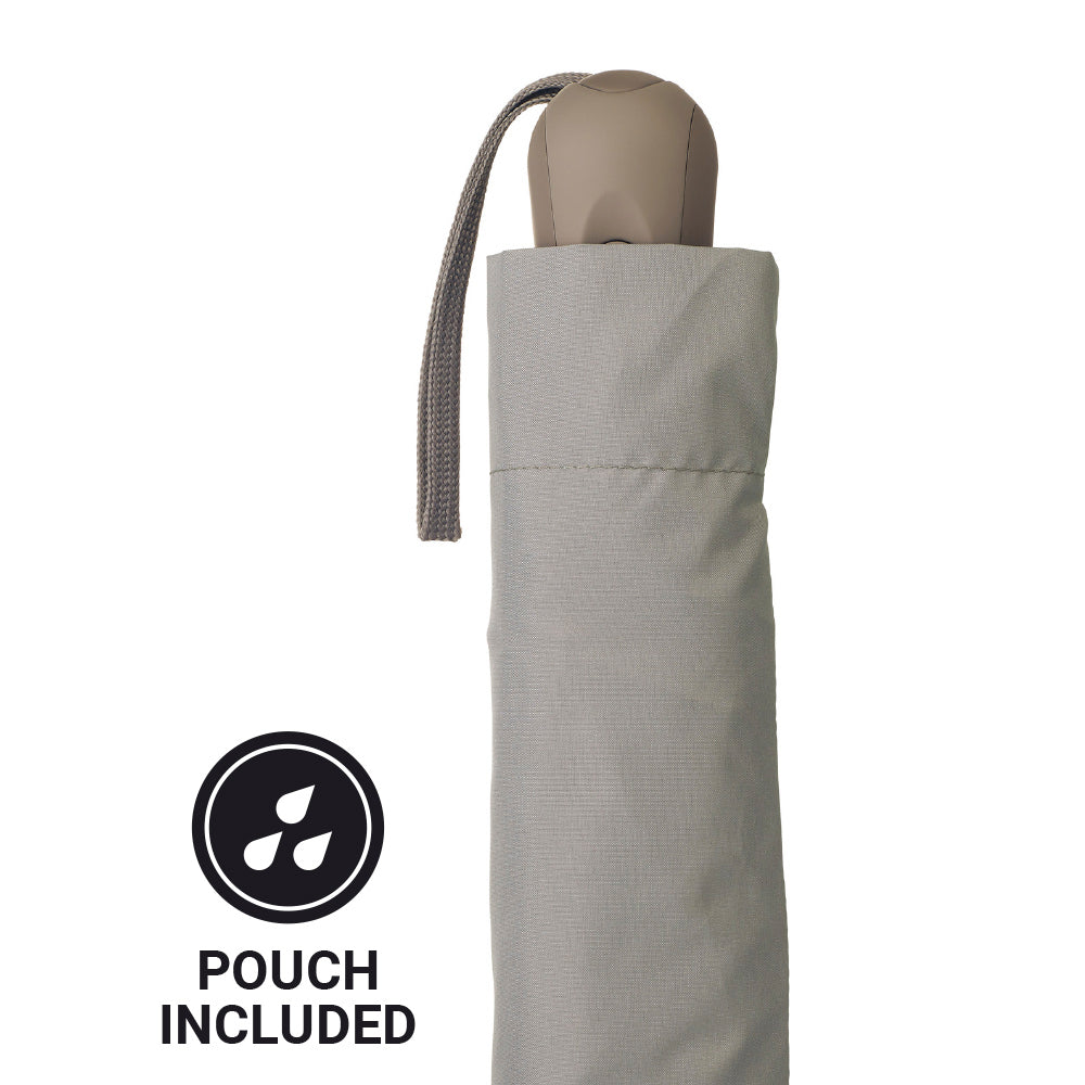 Go Travel Automatic Umbrella in Gun Metal — detail view