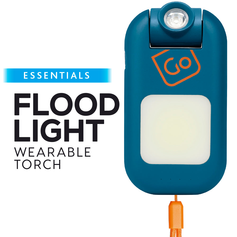 Go Travel Floodlight Wearable Torch in Blue — front view