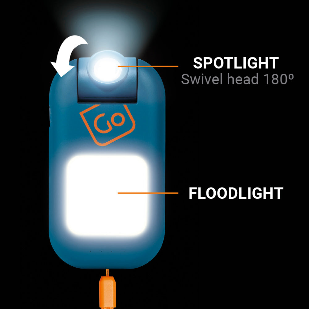 Go Travel Floodlight Wearable Torch in Blue — angle view 2
