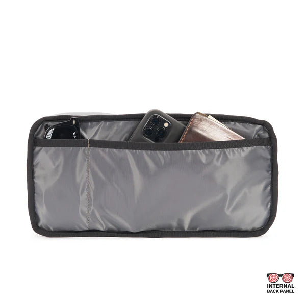 Chrome Industries Mini Kadet 5L sling bag – graphic print colorway, three-quarter view