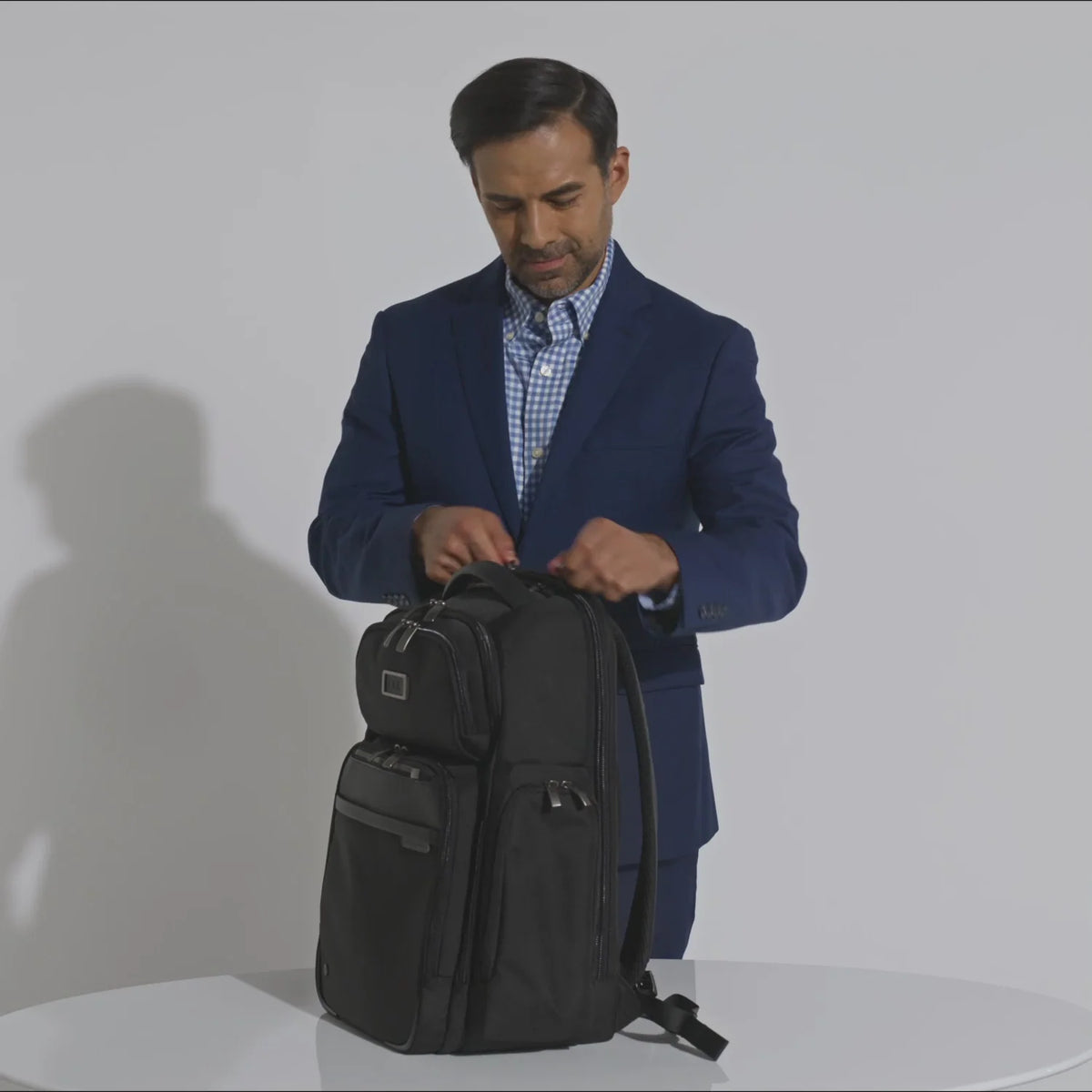 Briggs & Riley @work Large Cargo Backpack in Black — lifestyle