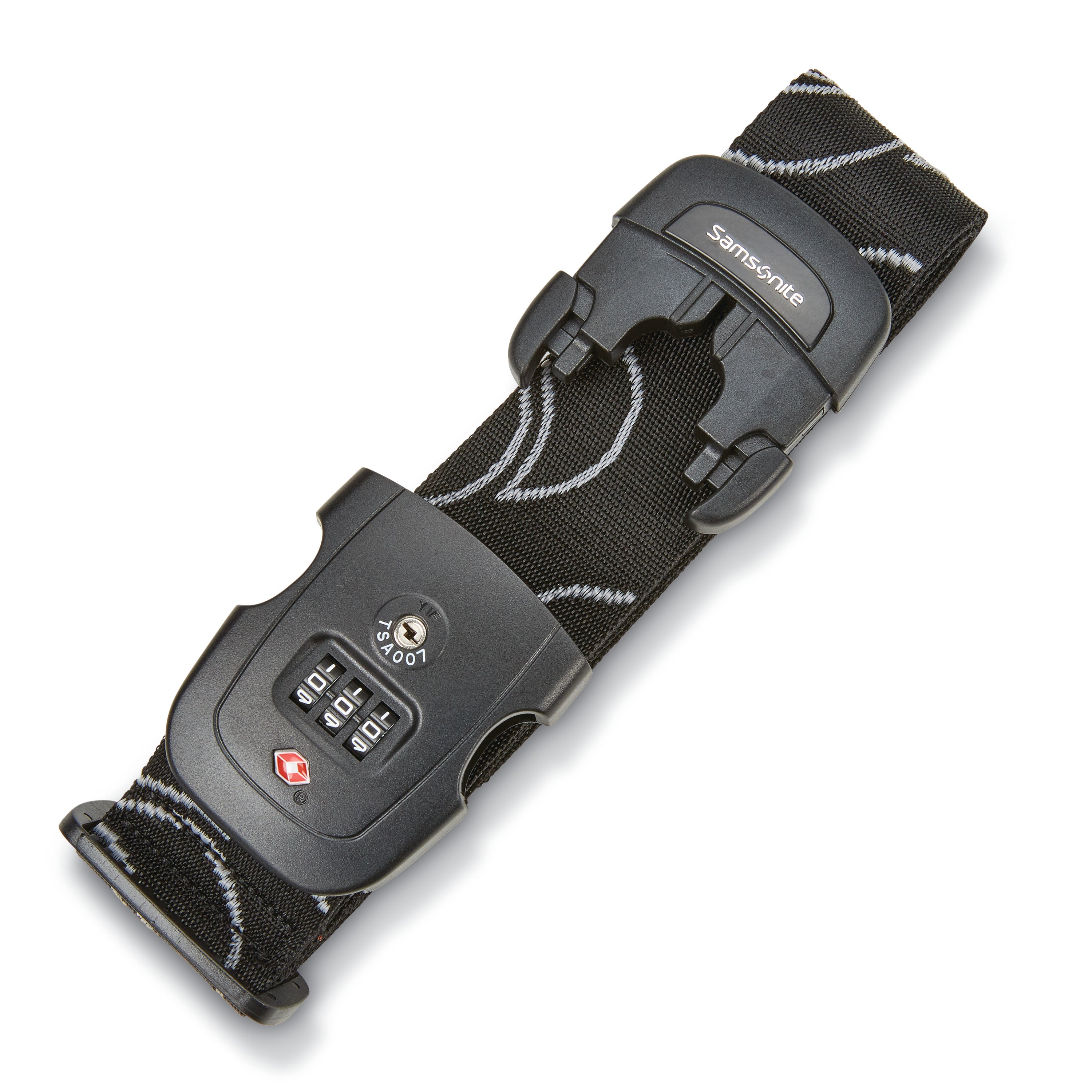 Samsonite 3 Dial Travel Sentry Combination Luggage Strap - Black
